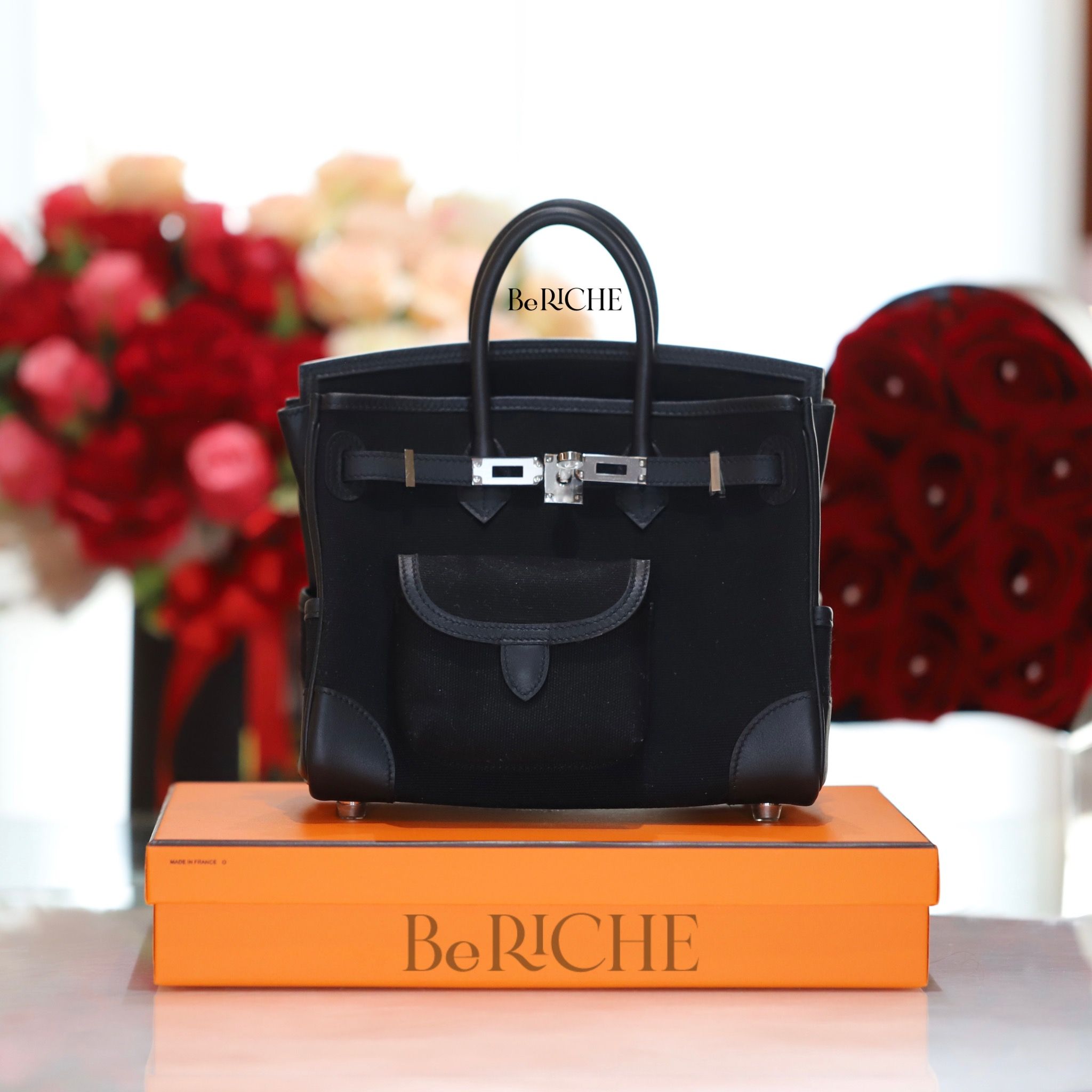 Birkin B25 Cargo Black PHW