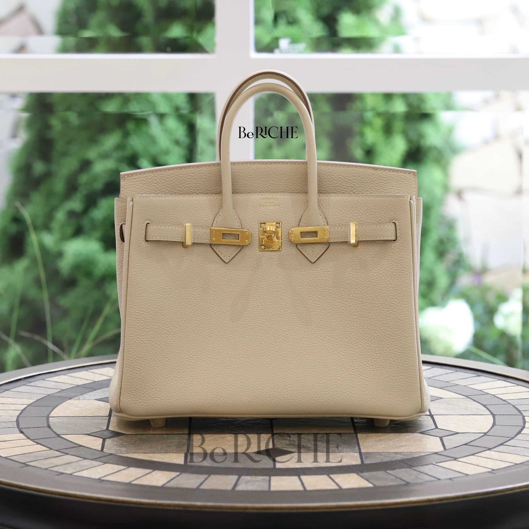 Birkin B25 Togo Craie GHW