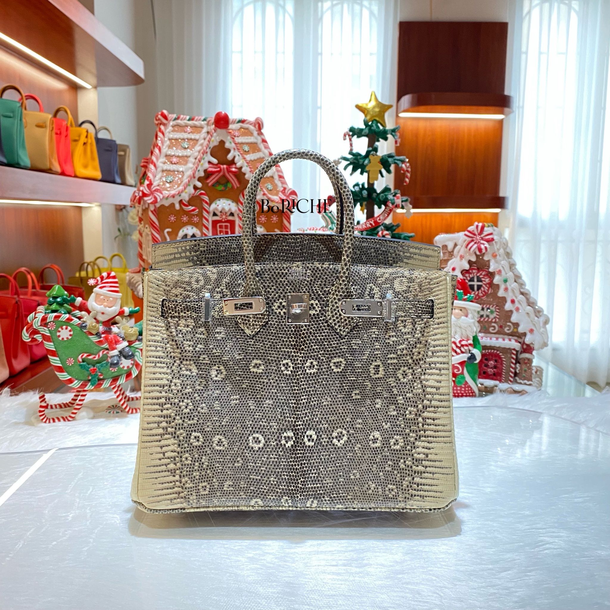 Birkin B25 Lizard Ombre GHW