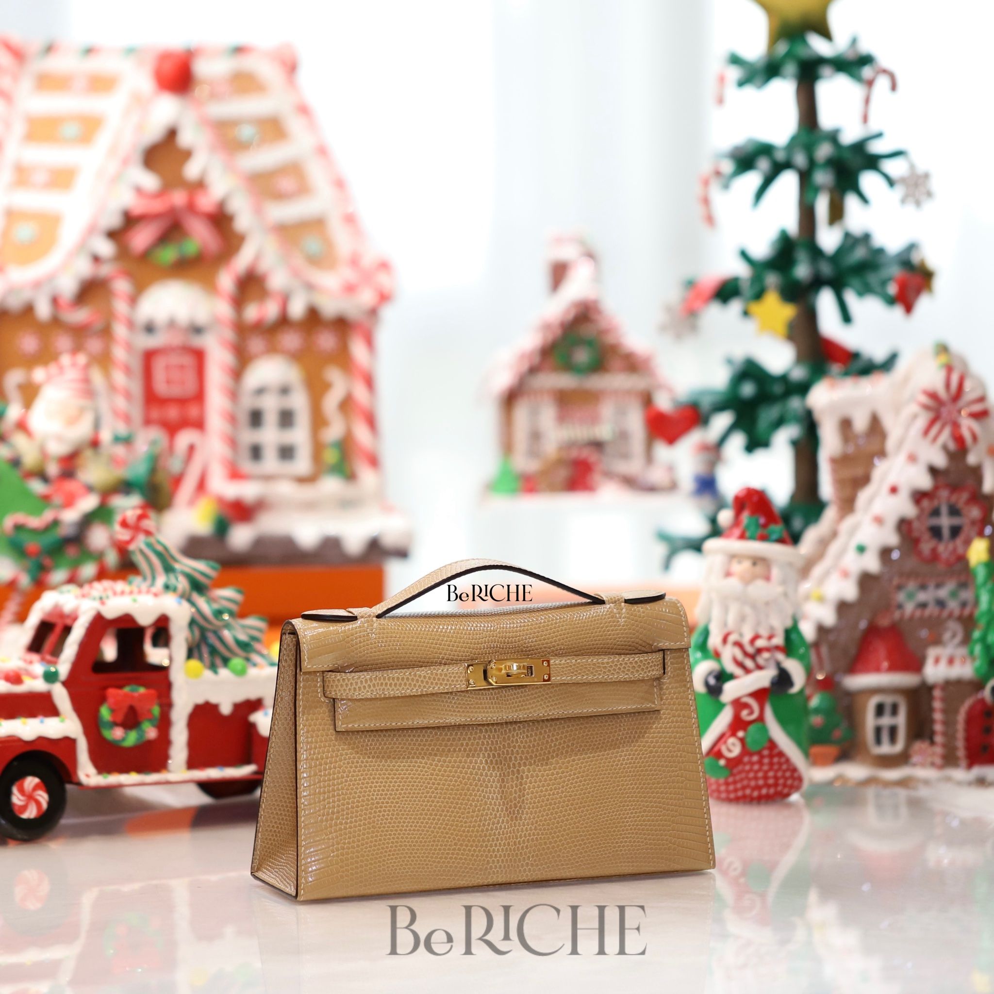 Kelly Pochette KP22 Lizard Ficell GHW