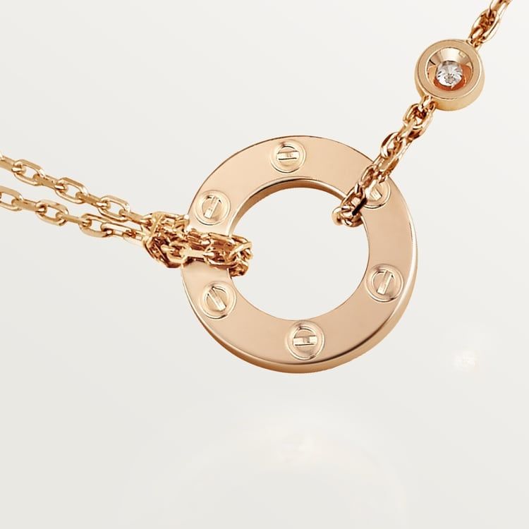 Cartier love Necklace, 2 diamond