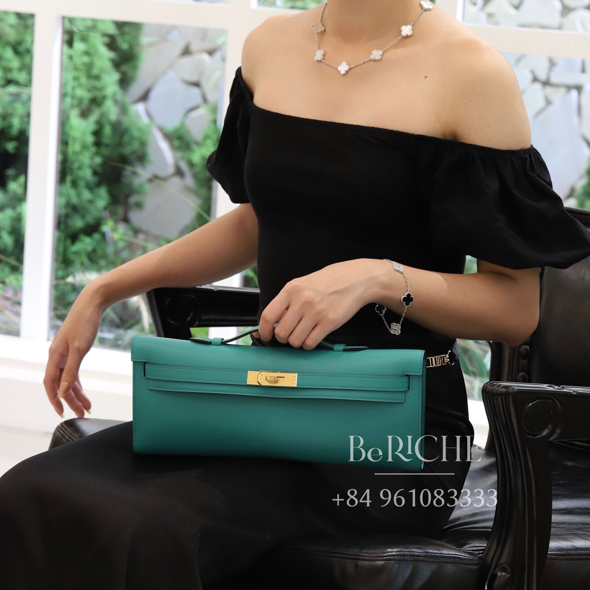 Kelly Cut Swift Leather Vert Verone GHW