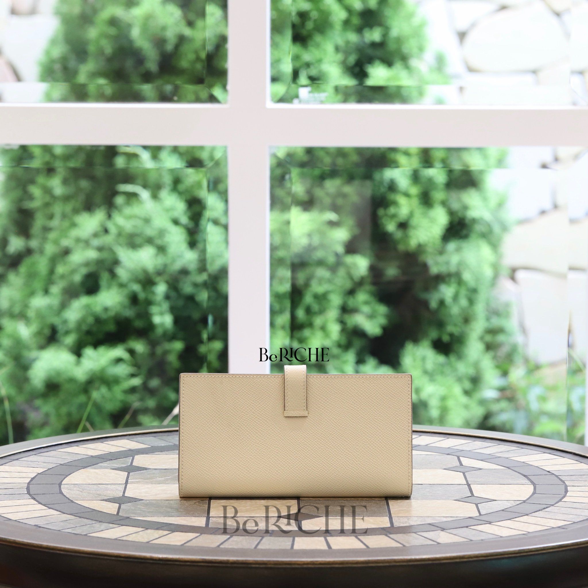 Hermes Bearn Long Wallet Craie RGHW