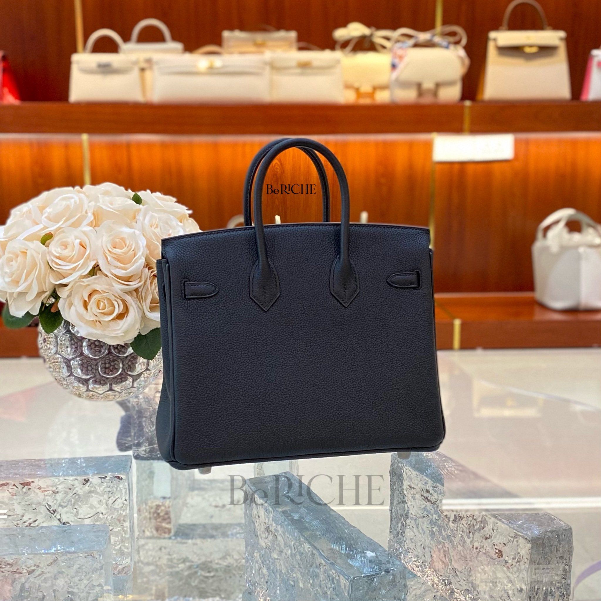 Birkin B25 Togo Noir Black PHW
