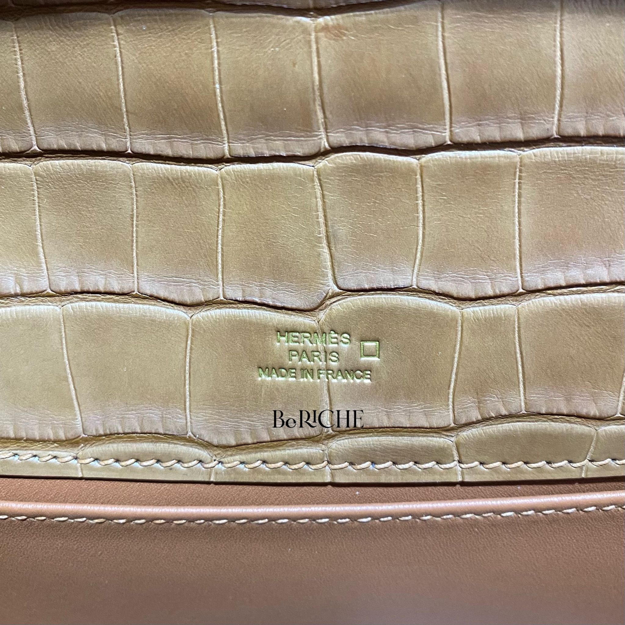 Kelly Pochette KP22 Crocodile Alligator Gold GHW