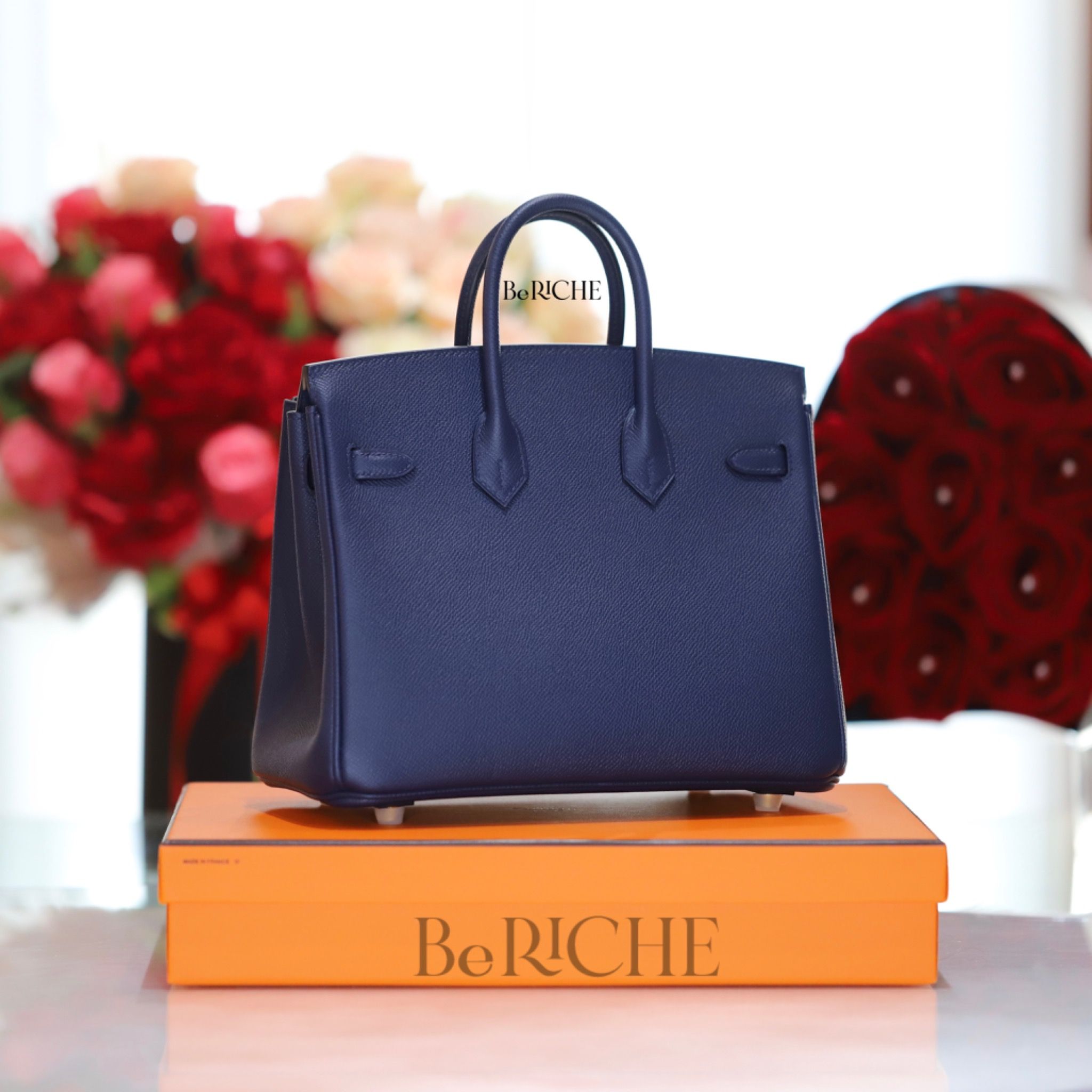 Birkin B25 Epsom Blue Sapphire GHW