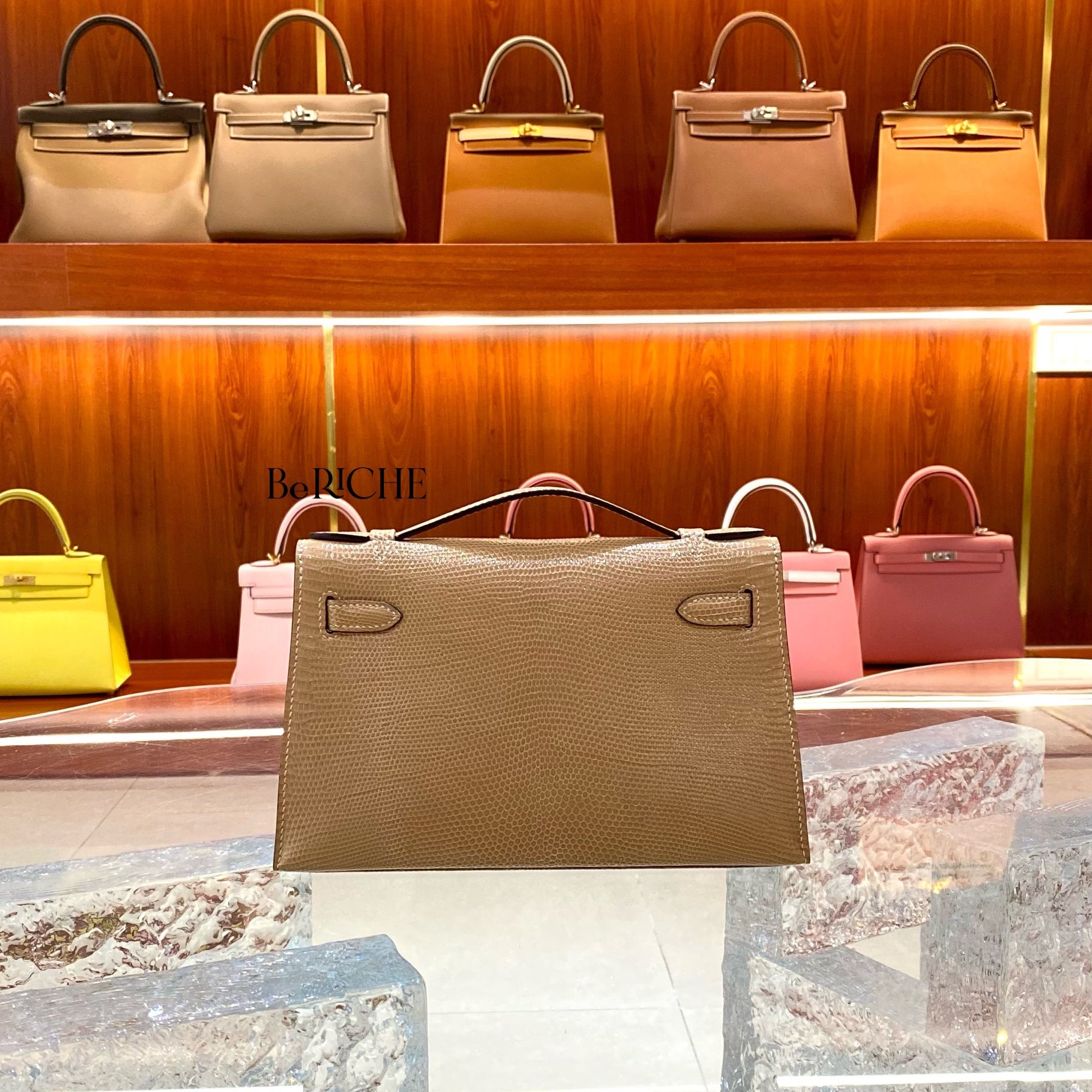 Kelly Pochette KP22 Lizard Ficell GHW