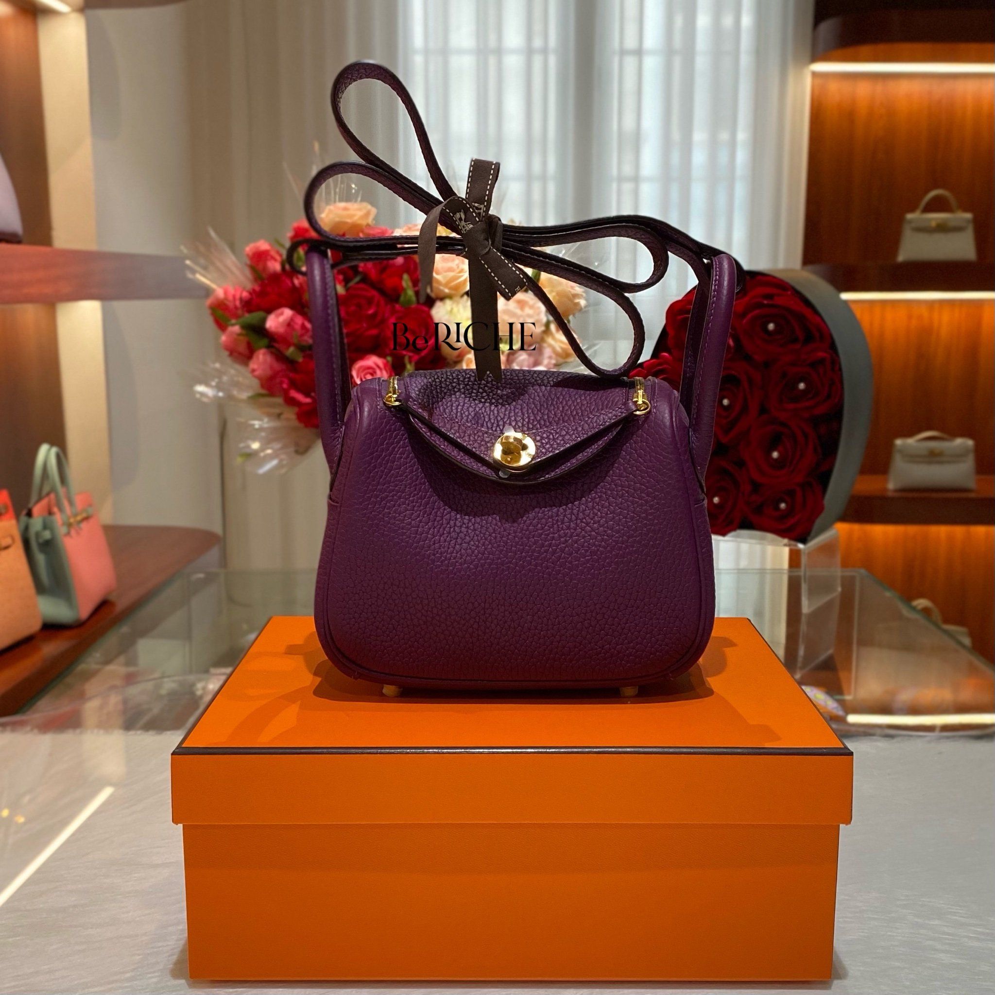 Mini Lindy 20 Clemence Leather Anemone GHW