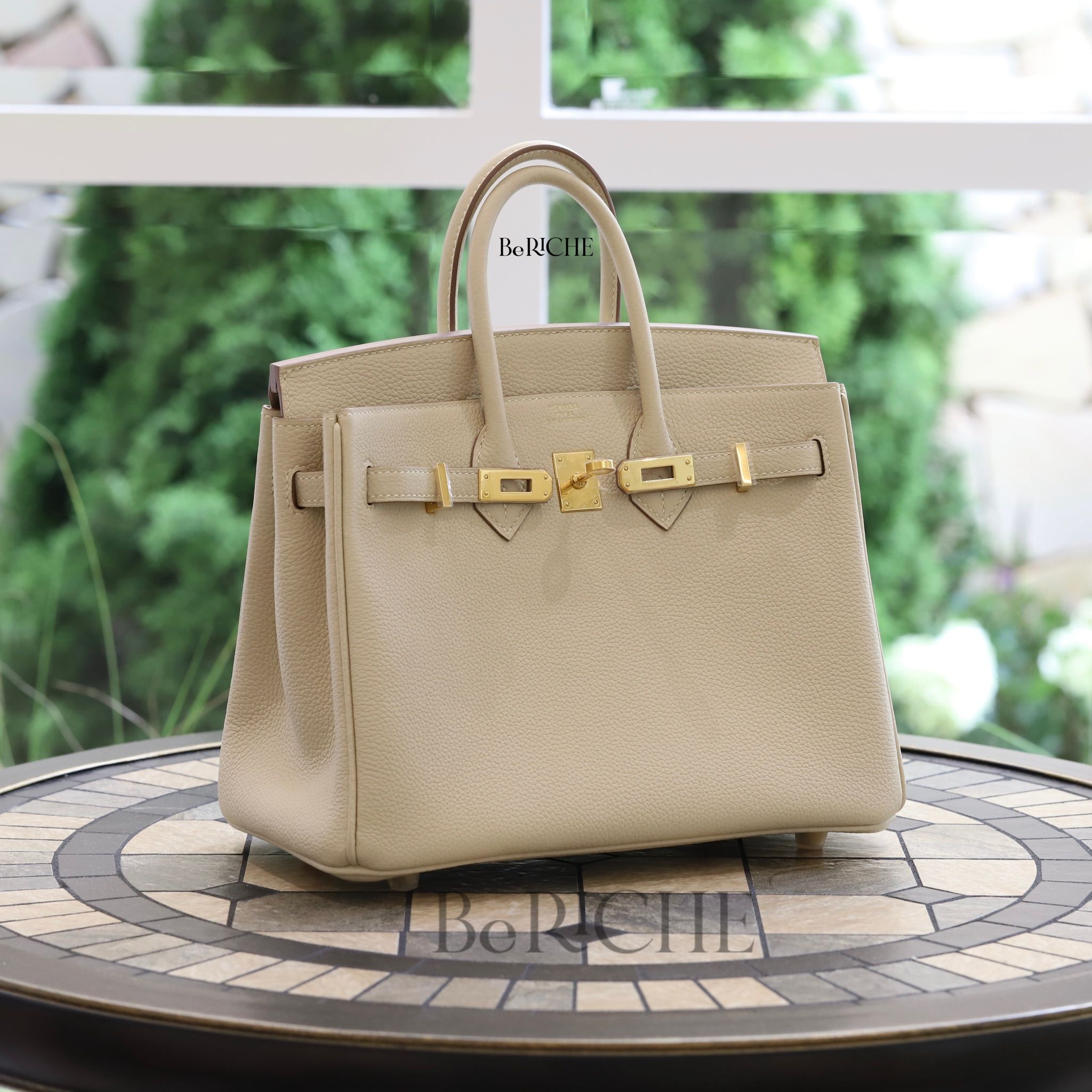 Birkin B25 Togo Craie GHW