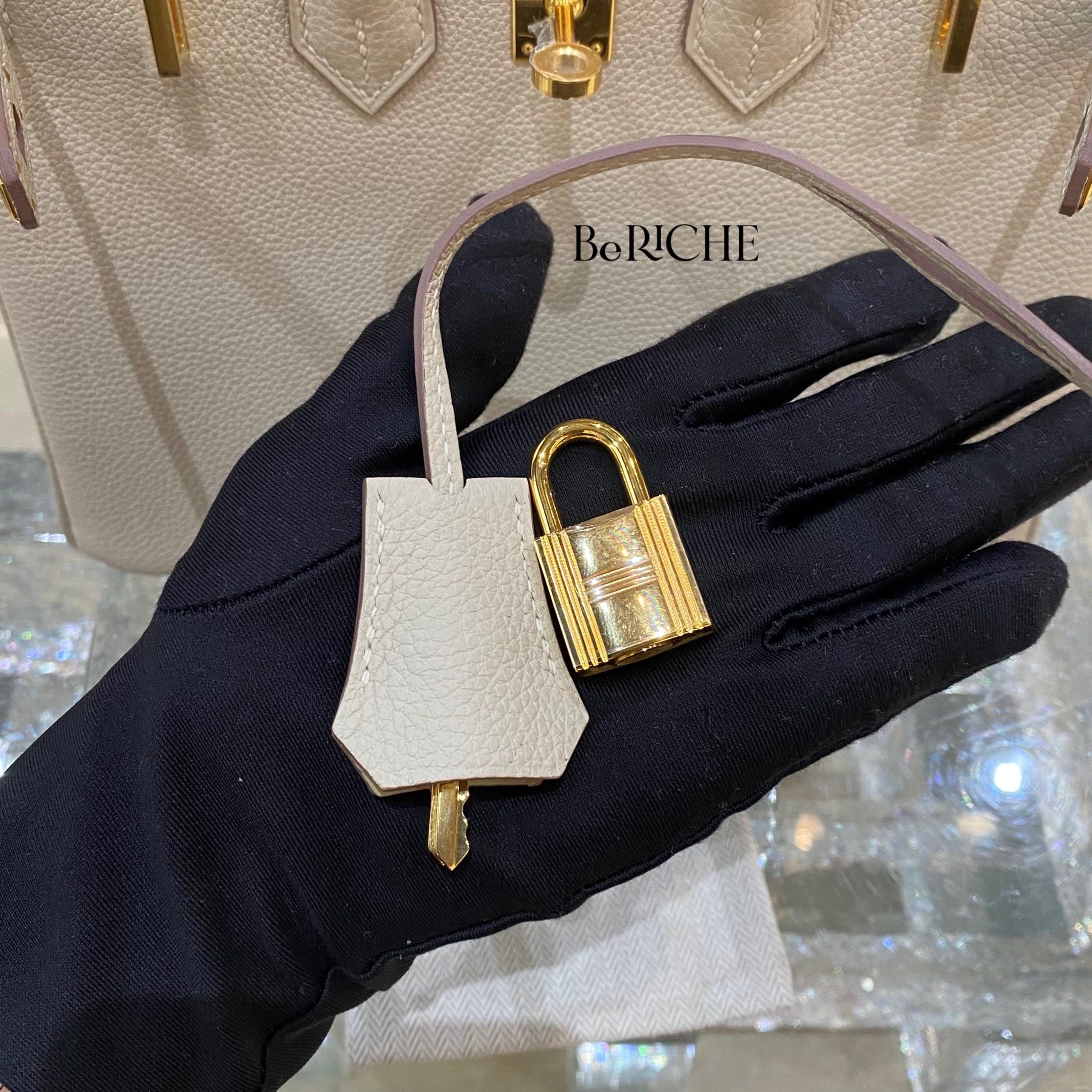 Birkin B25 Togo Craie GHW