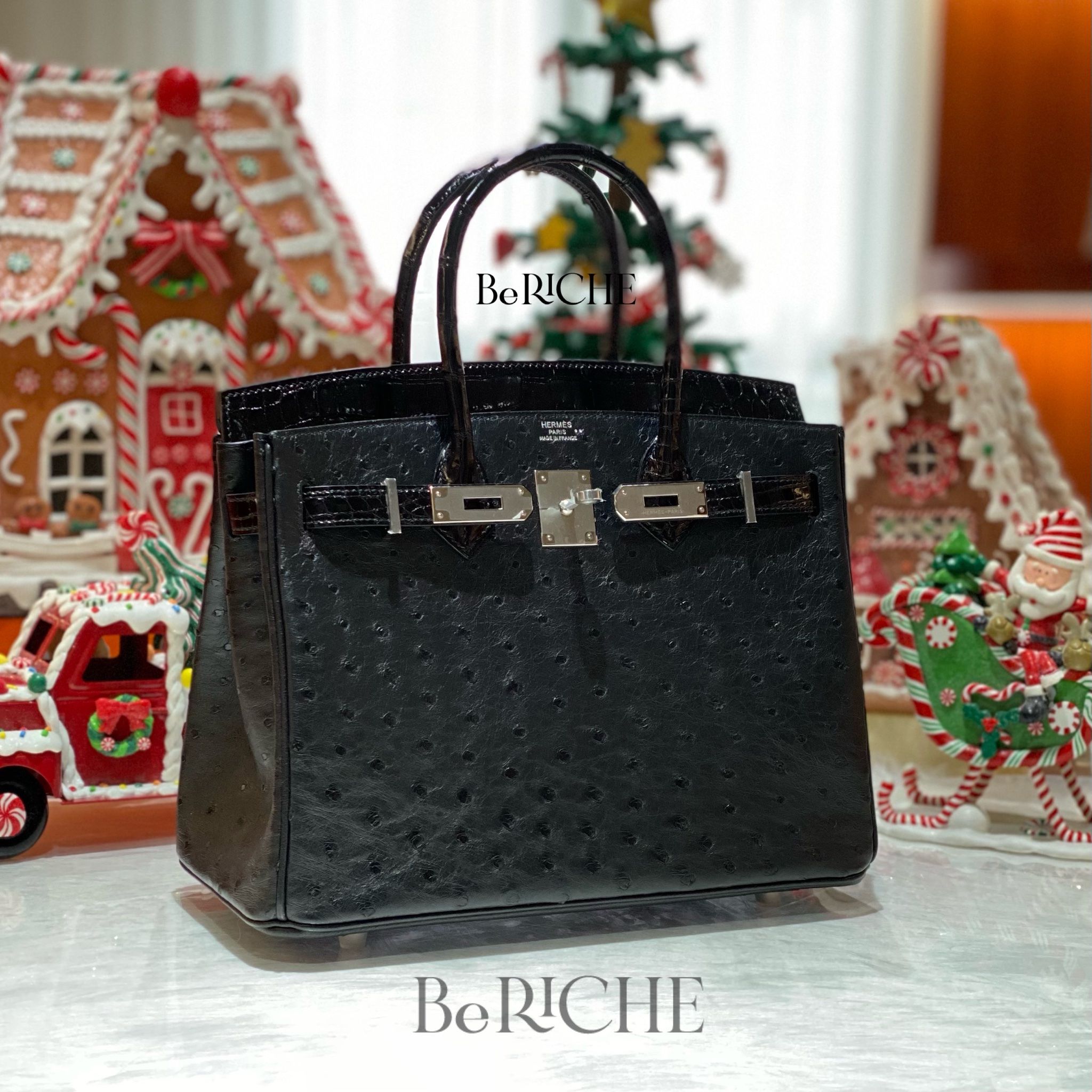 Birkin B30 Touch Ostrich Nilo Crocodile