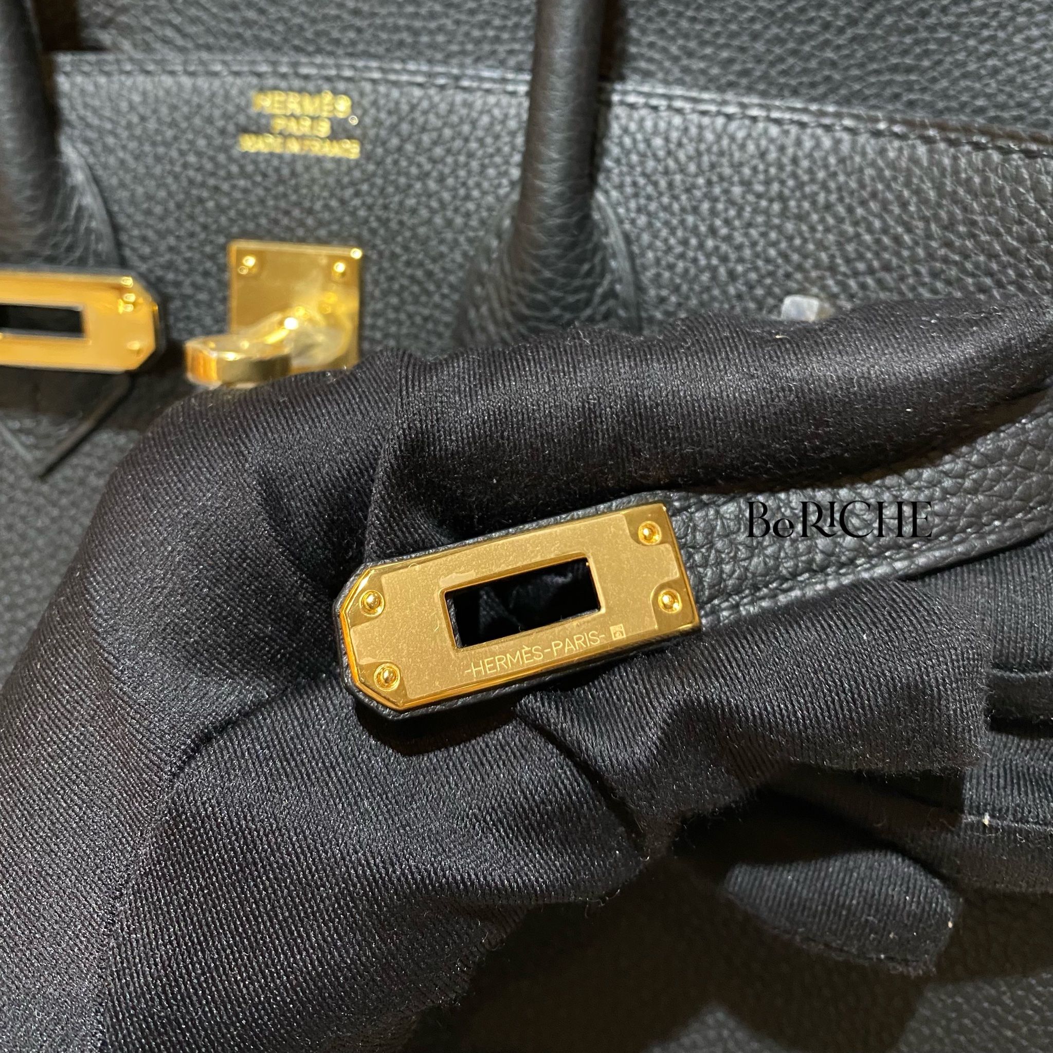 Birkin B25 Togo Noir Black GHW