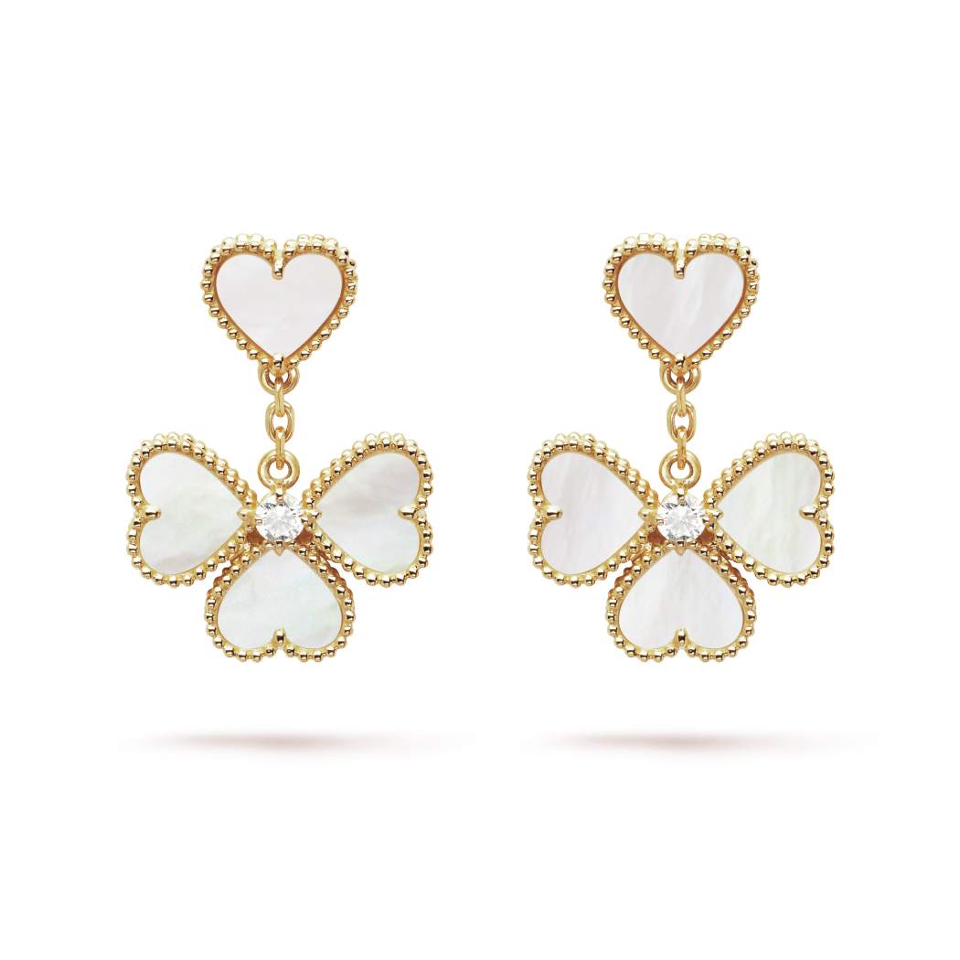 VCA Sweet Alhambra effeuillage earrings