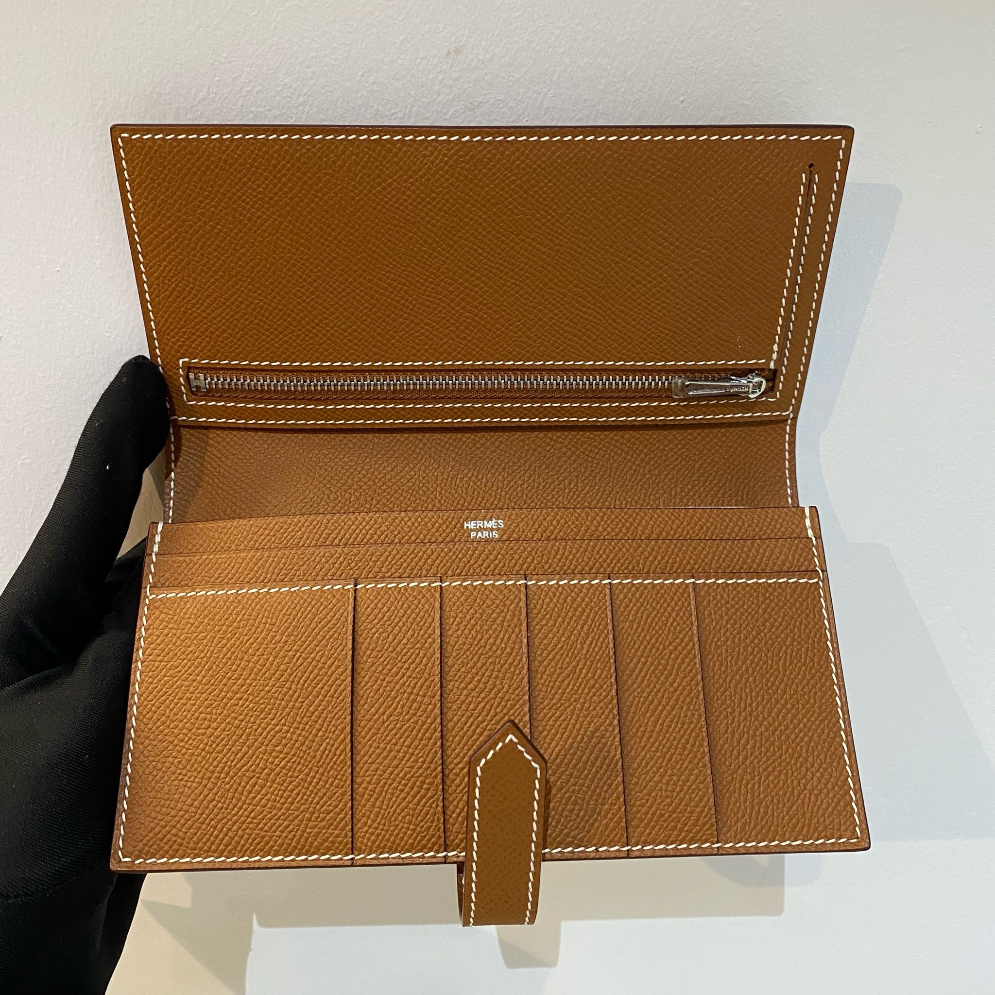 Hermes Bearn Long Wallet Gold PHW