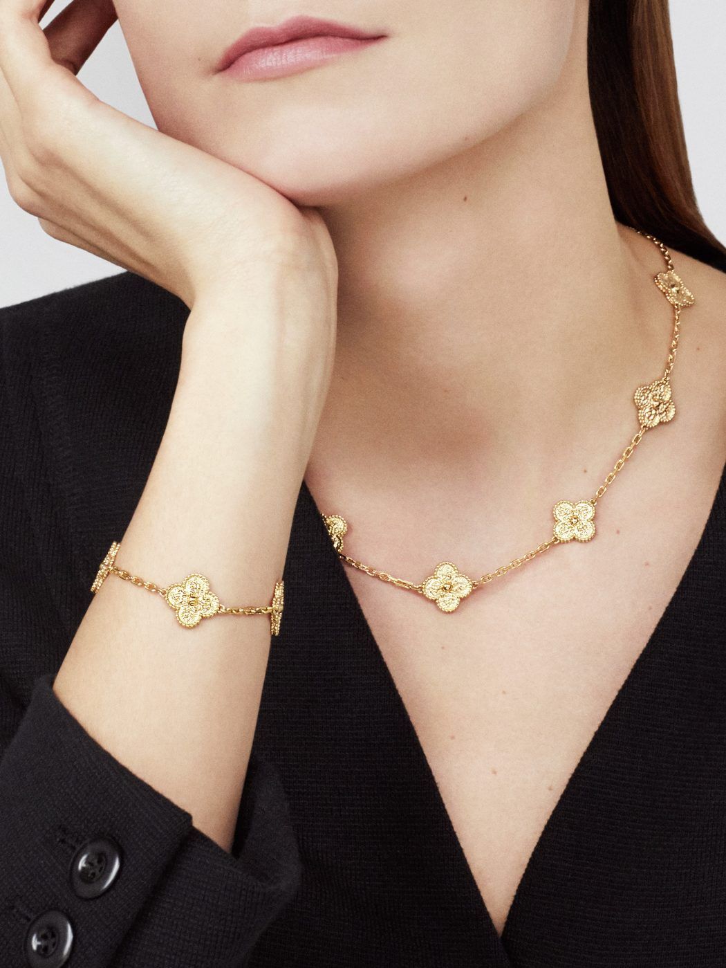 VCA Vintage Alhambra necklace, 10 motifs