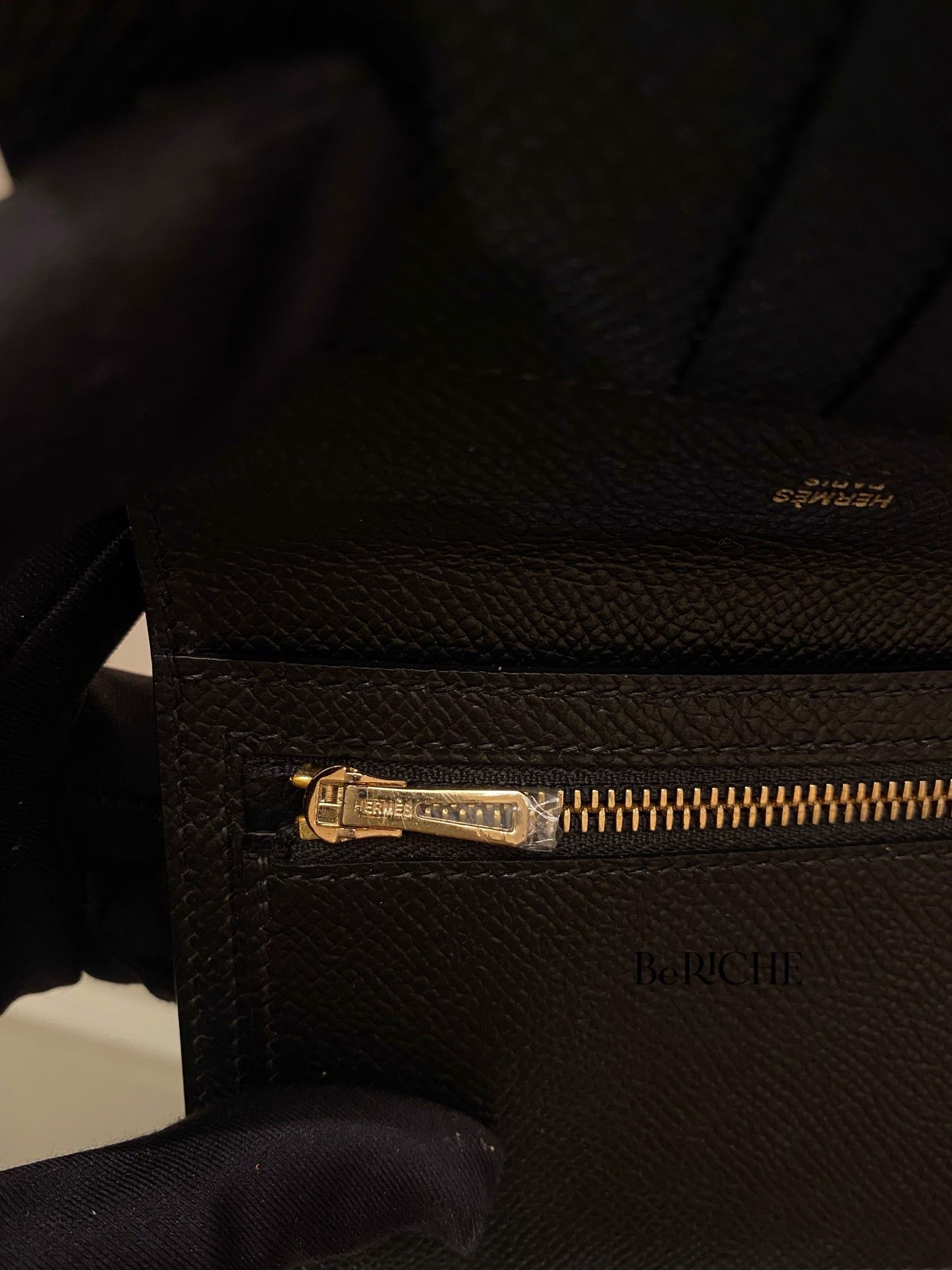 Hermes Wallet Bearn Compact Black GHW