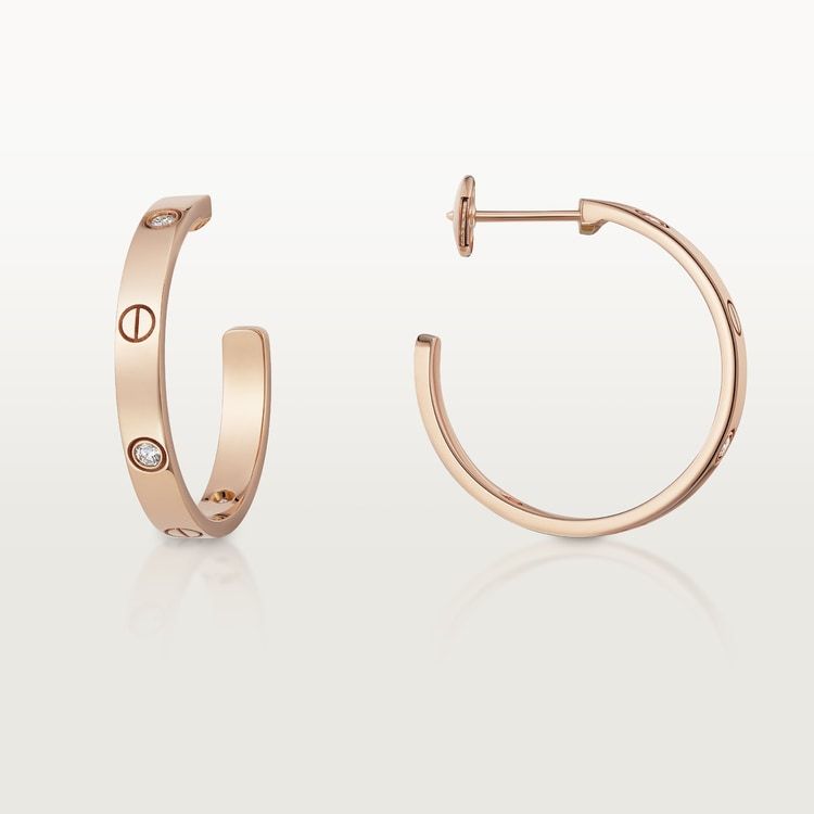 Carrtier love earrings, diamond