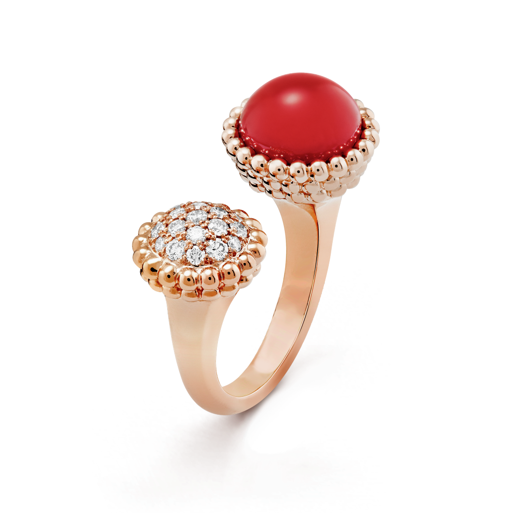 VCA Perlée couleurs Between the Finger ring