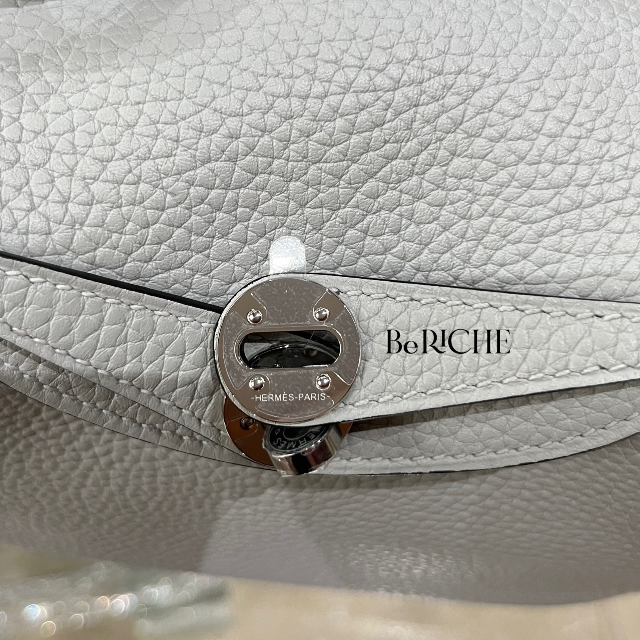 Mini Lindy 20 Clemence Leather Bleu Pale PHW