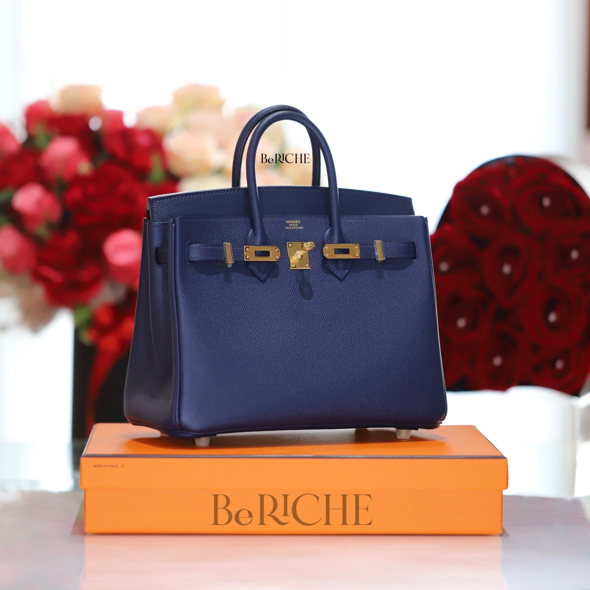 Birkin B25 Epsom Blue Sapphire GHW