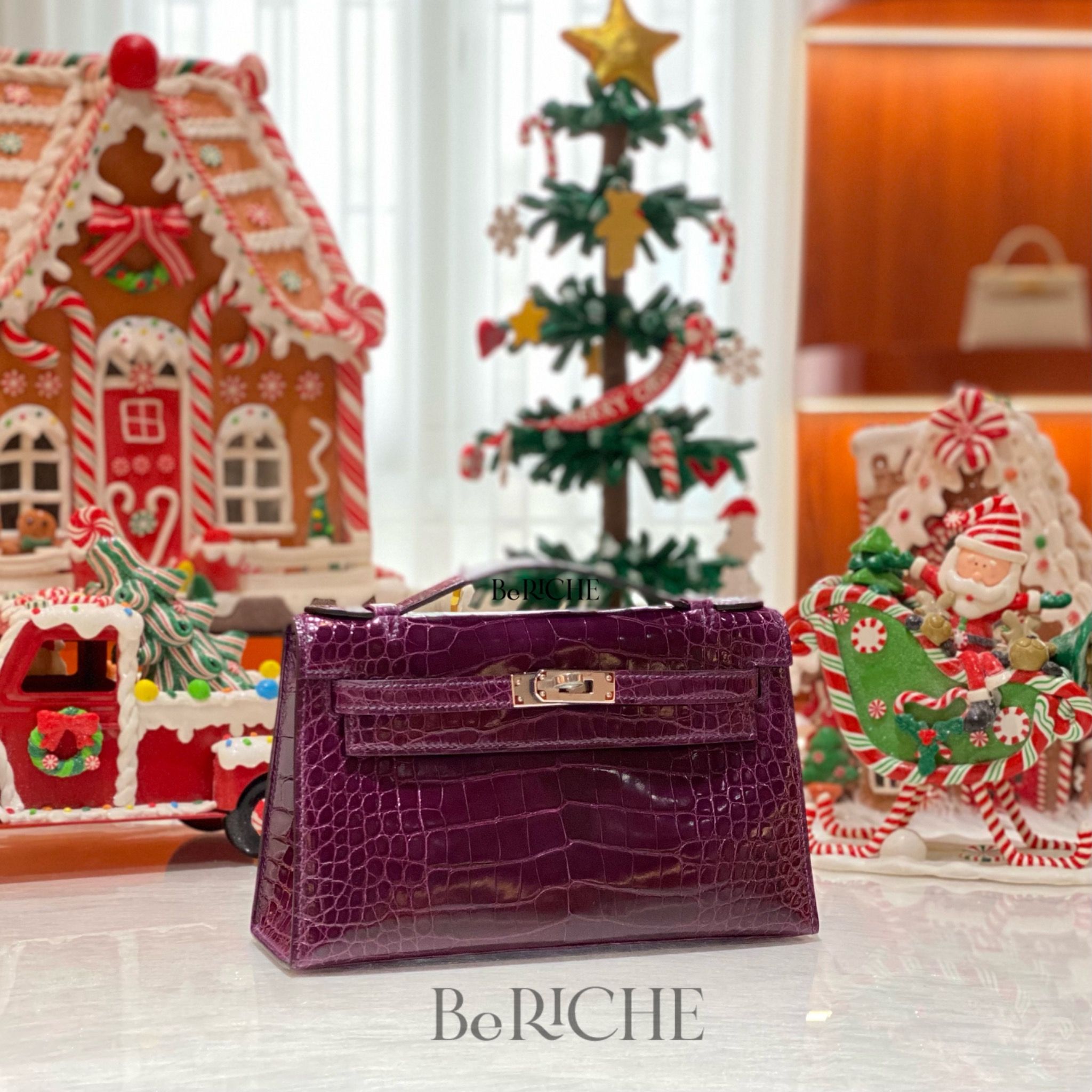 Kelly Pochette KP22 Crocodile Amethyst PHW