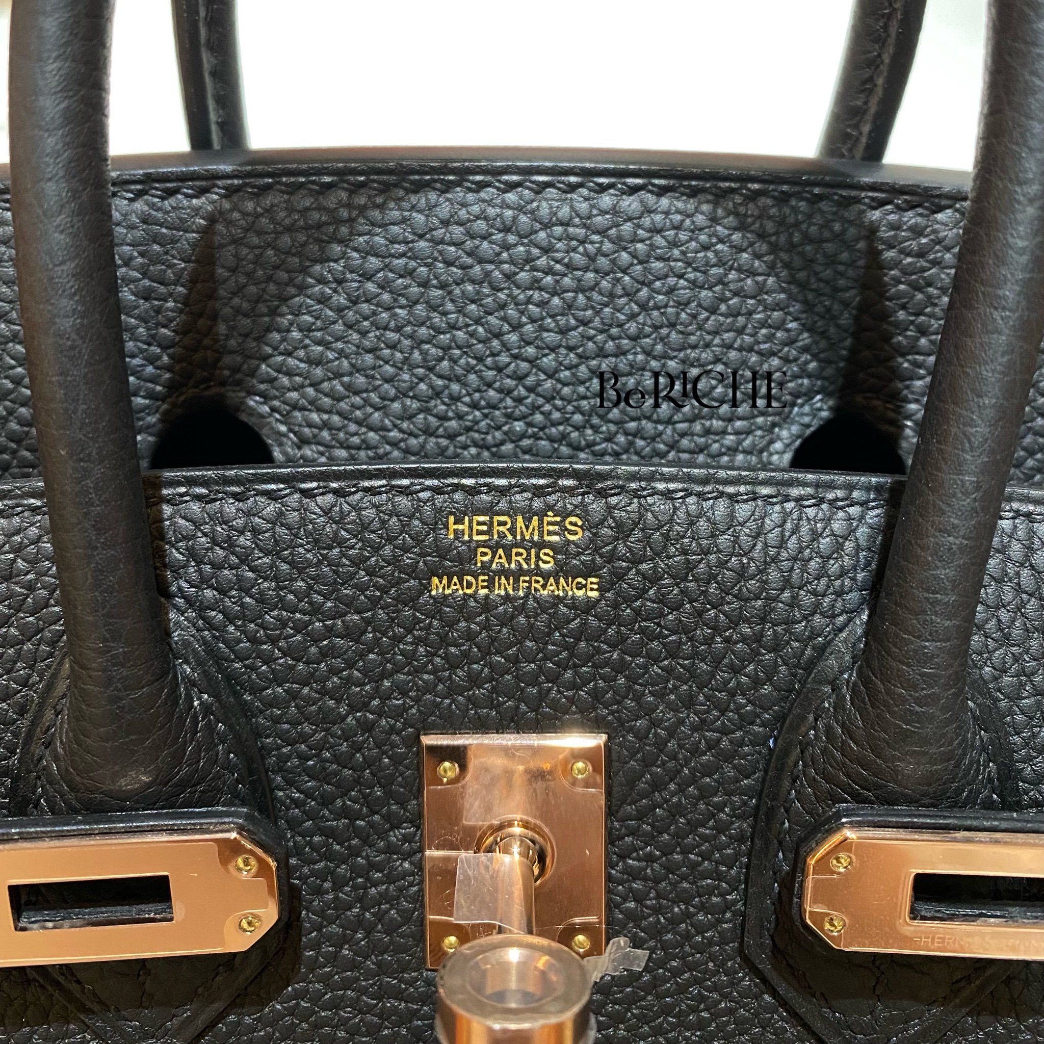 Birkin B25 Togo Noir Black RGHW