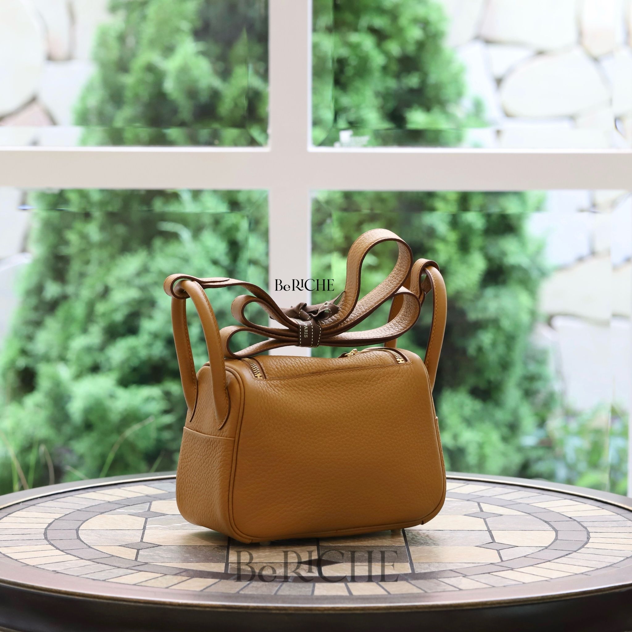 Mini Lindy 20 Clemence Leather Sesame GHW