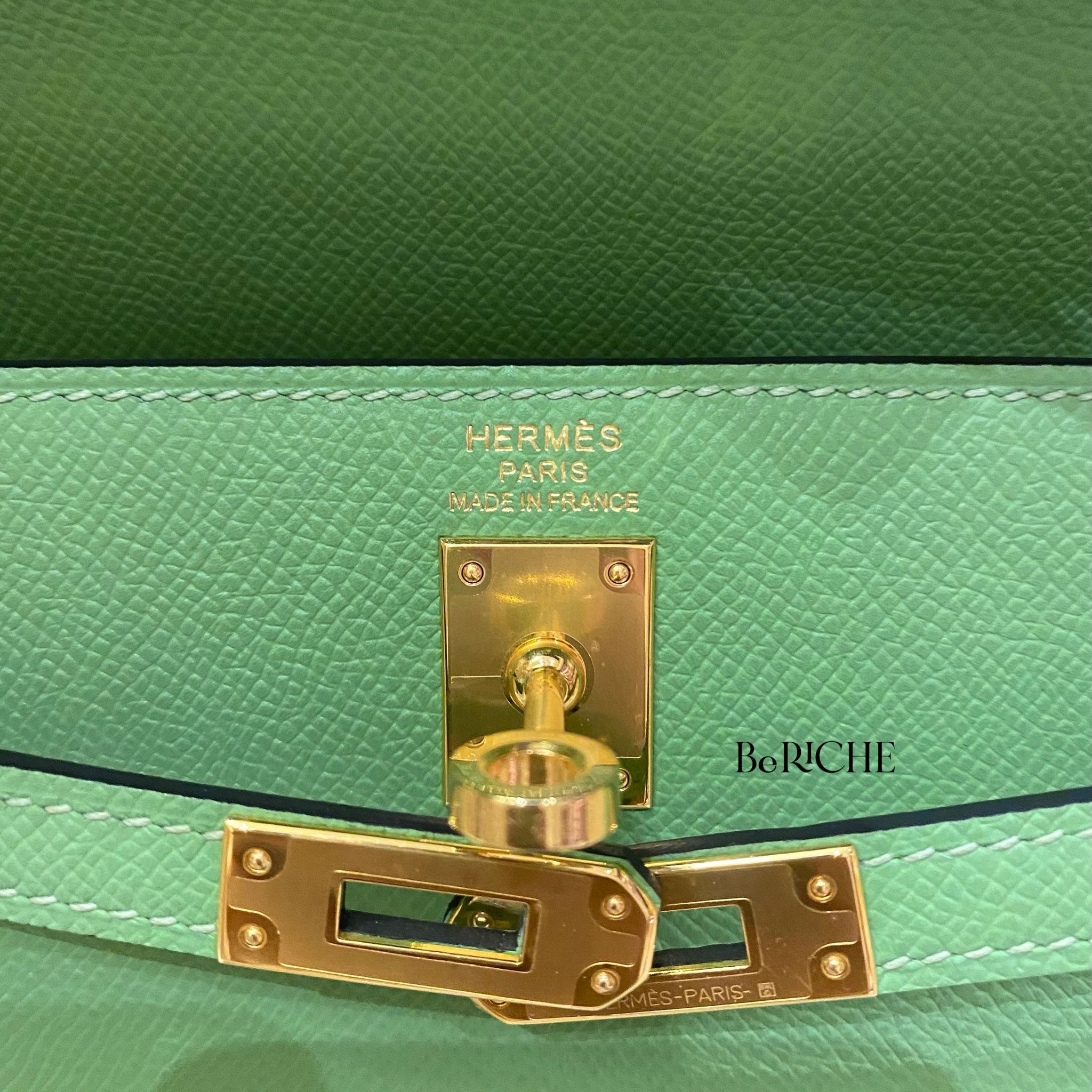 Kelly K25 Epsom Vert Criquet GHW