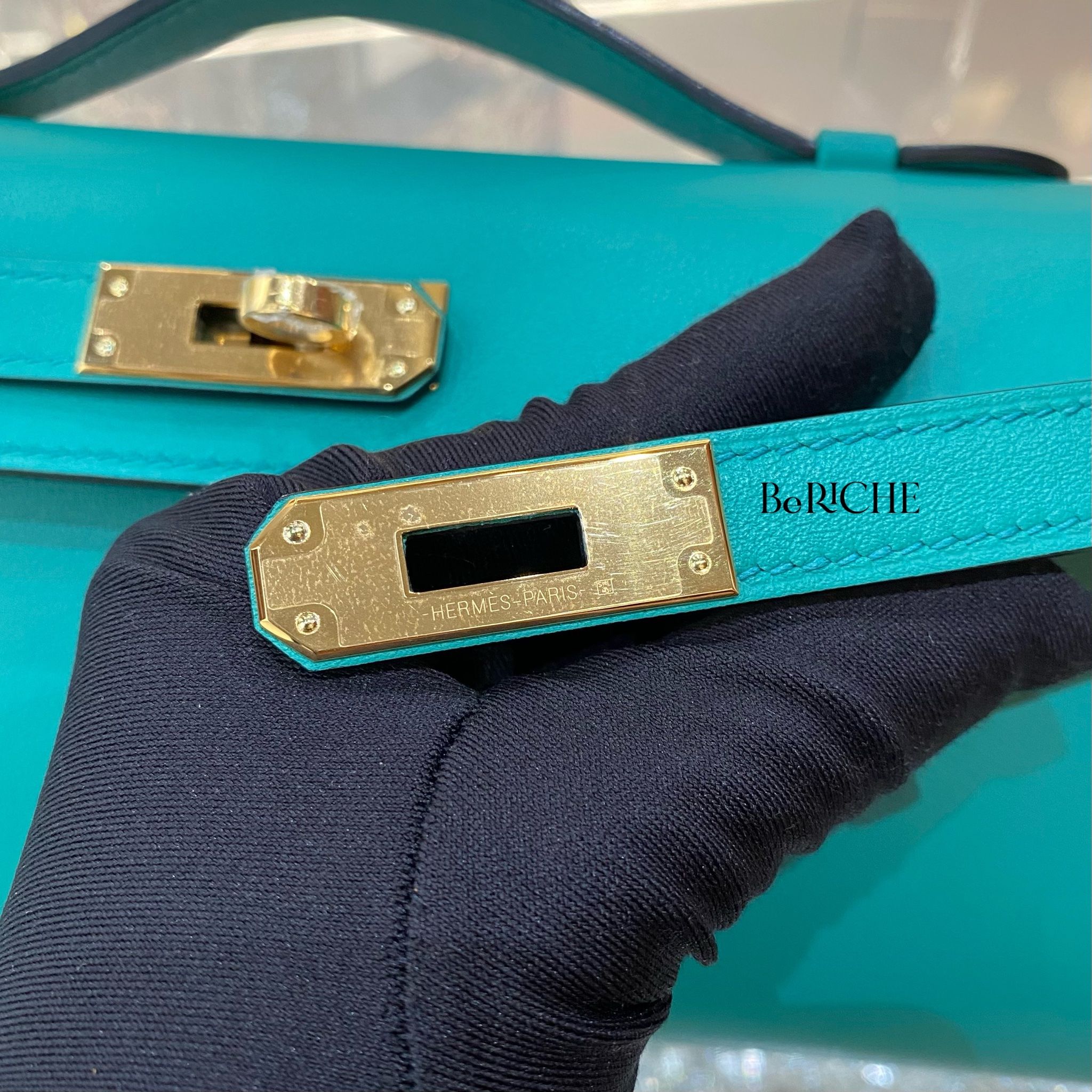 Kelly Cut Swift Leather Vert Verone GHW
