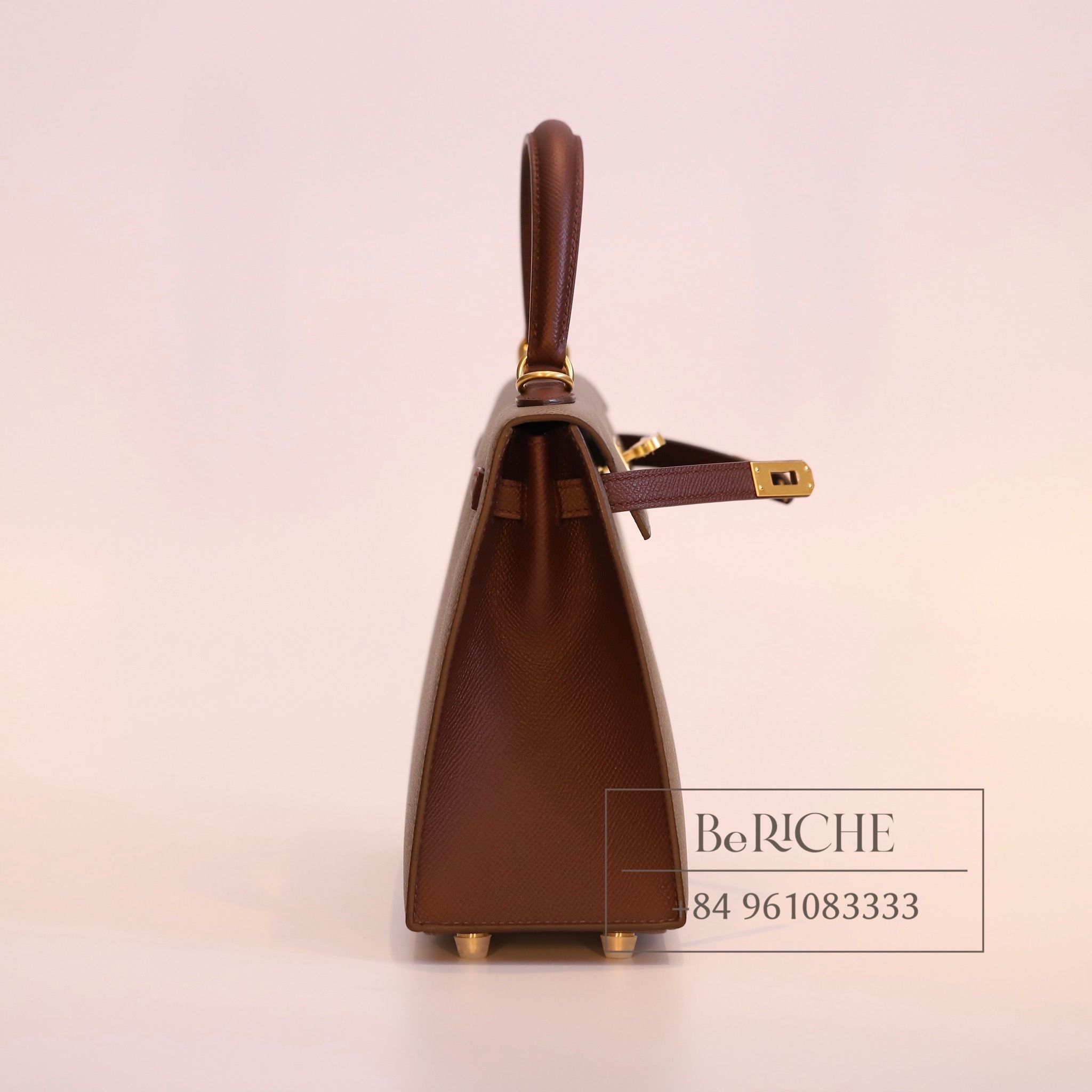 Kelly K25 Epsom Bicolor Etain/Bordeaux GHW