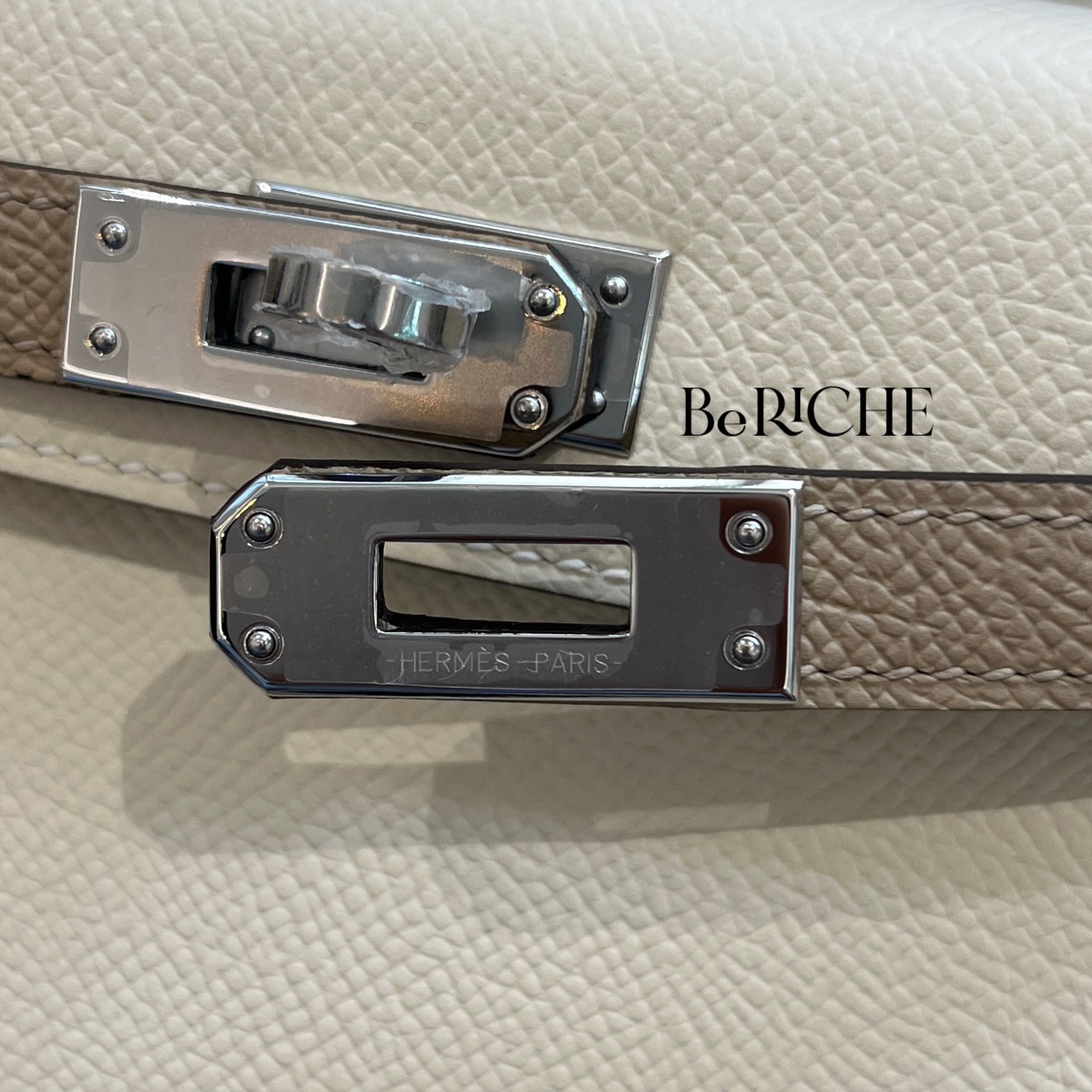 Kelly Mini Hss K20 Epsom Bicolor Carie/ Chai PHW