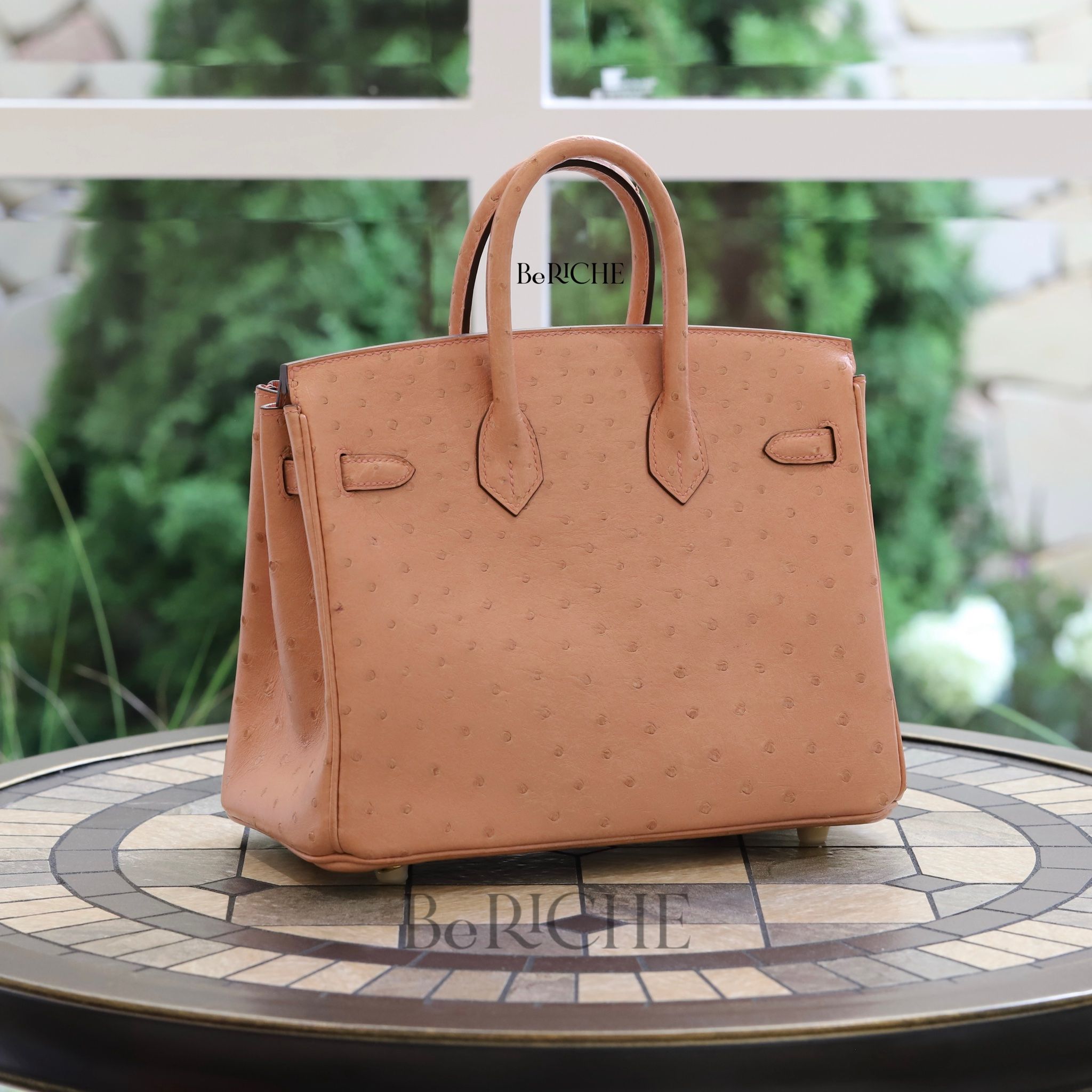 Birkin B25 Ostrich Terre Cuite GHW