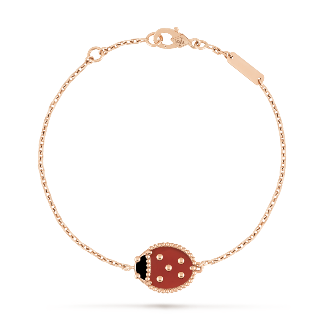 VCA Lucky Spring bracelet, closed wings ladybug