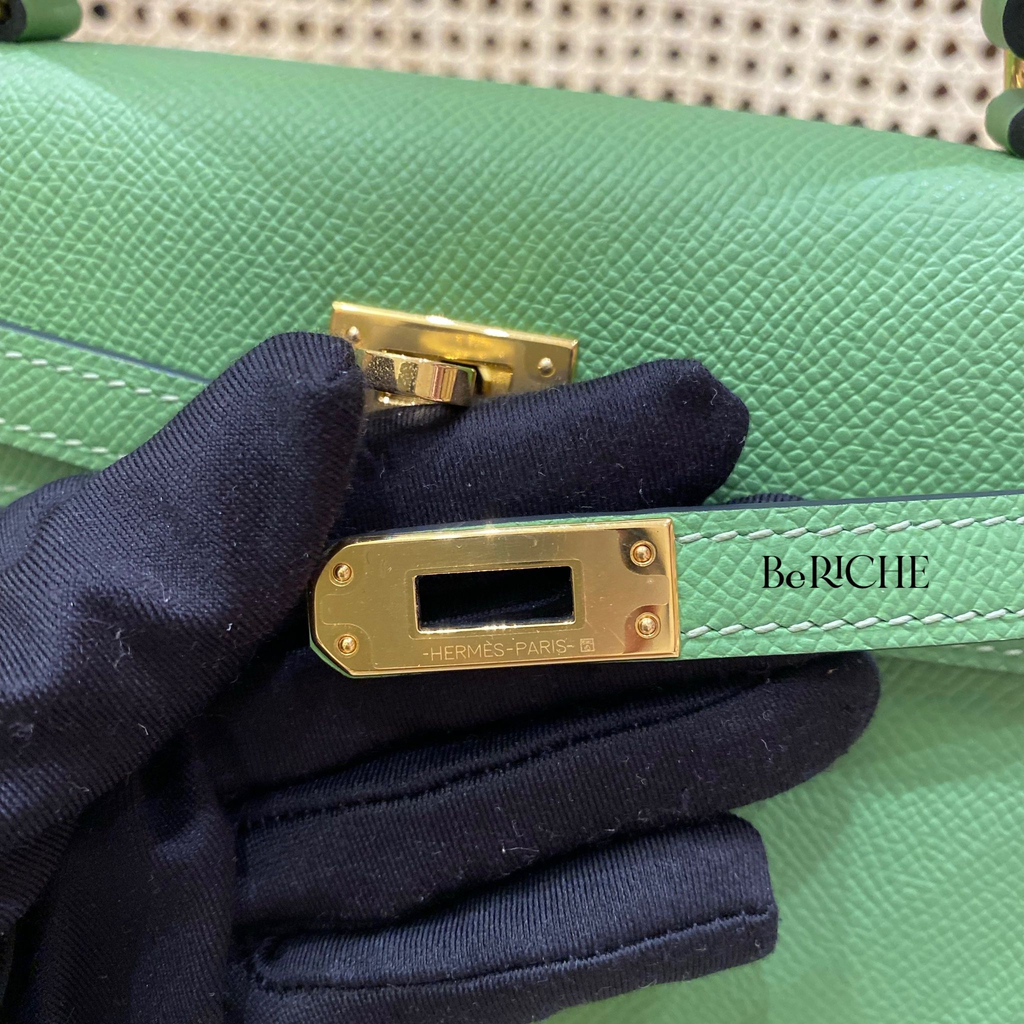 Kelly K25 Epsom Vert Criquet GHW