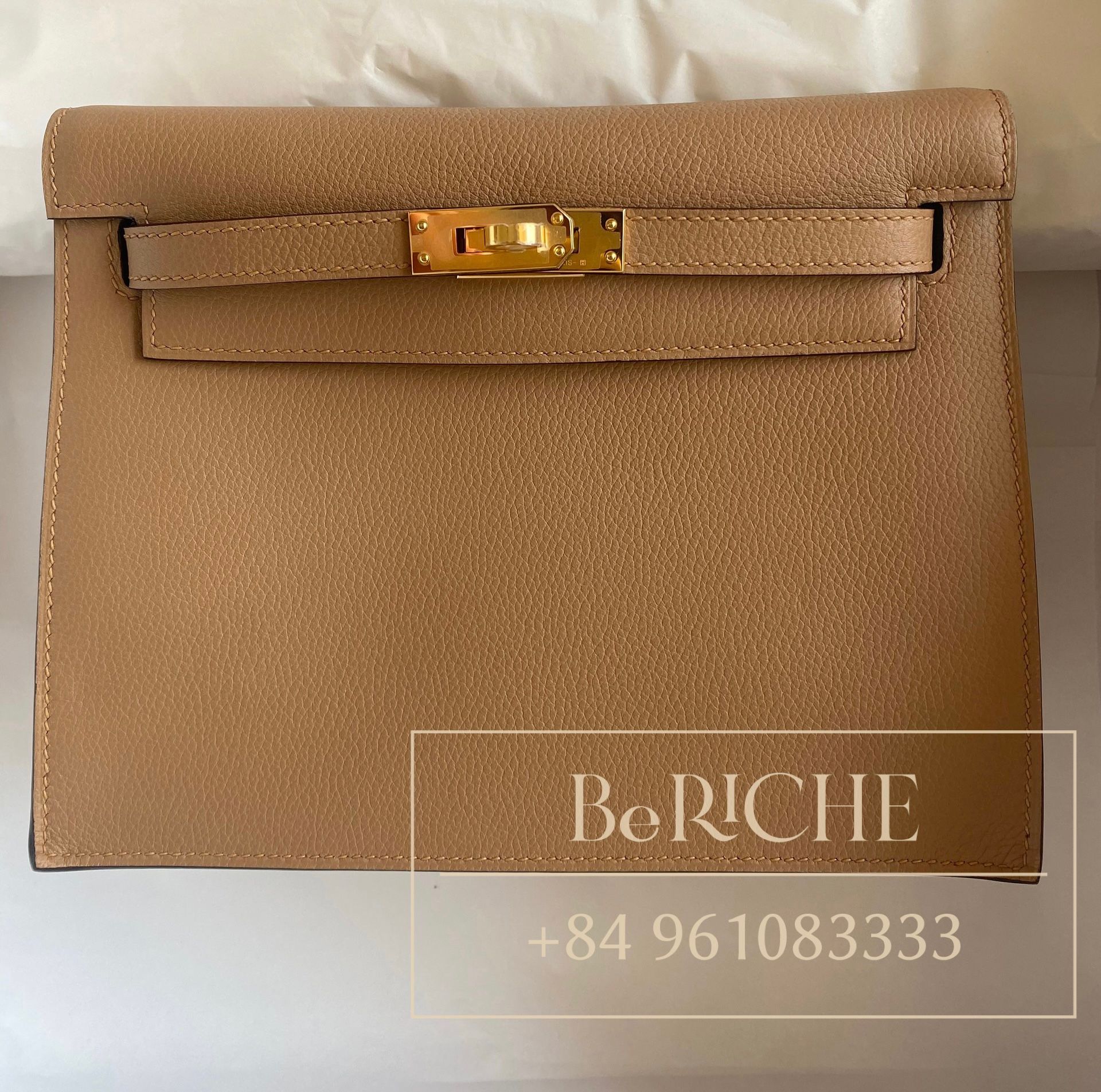 Kelly Danse Bag Evercolor Leather Chai GHW