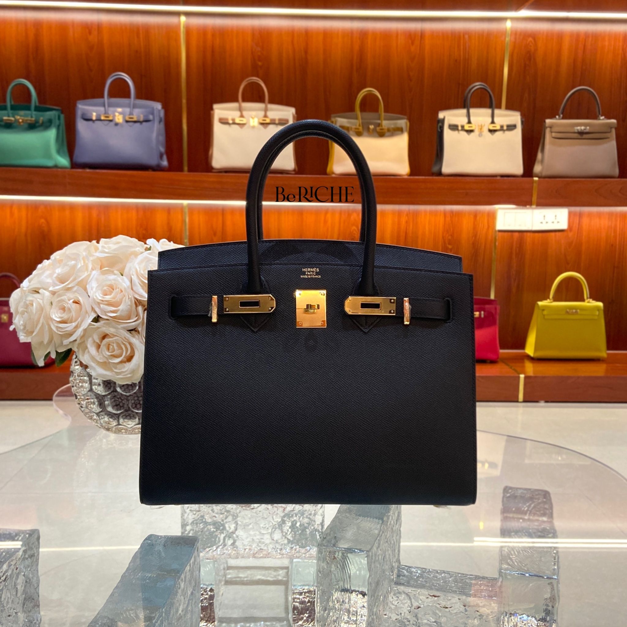 Birkin B30 Sellier Epsom Black GHW