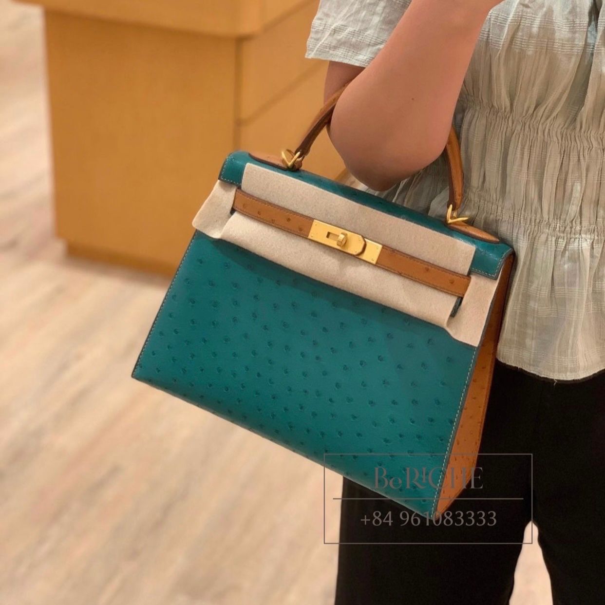 Kelly K25 Ostrich Bicolor GHW