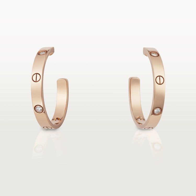 Carrtier love earrings, diamond