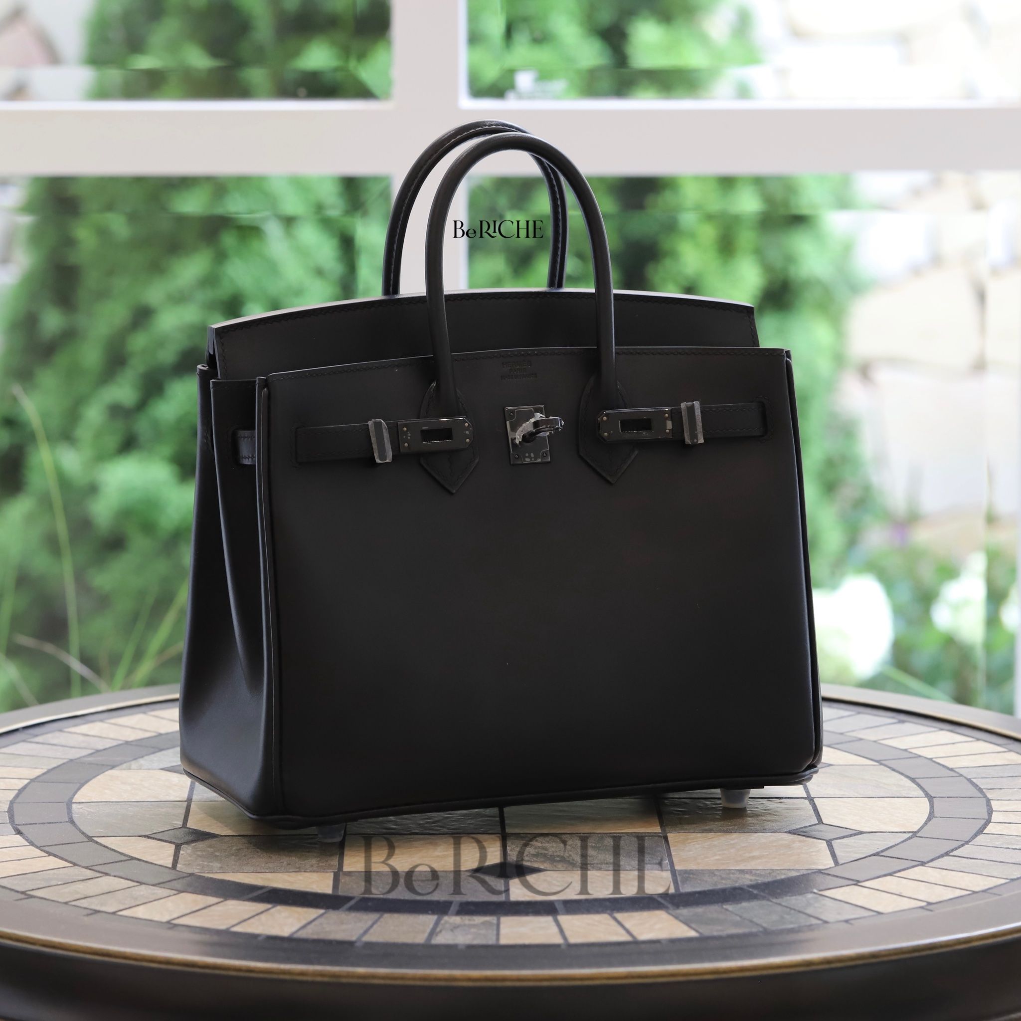 Birkin B25 Boxcalf Soblack