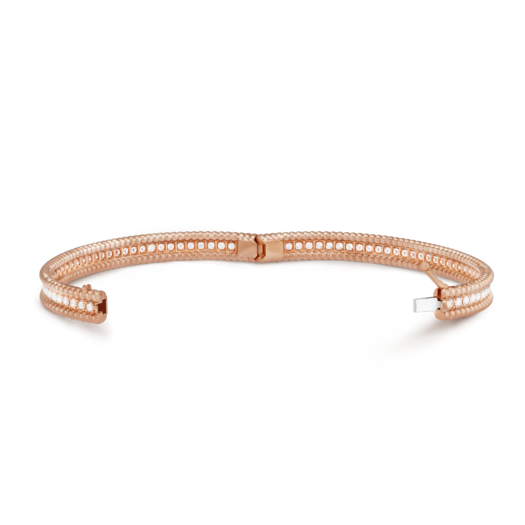 VCA Perlée diamonds bracelet, 1 row, medium model