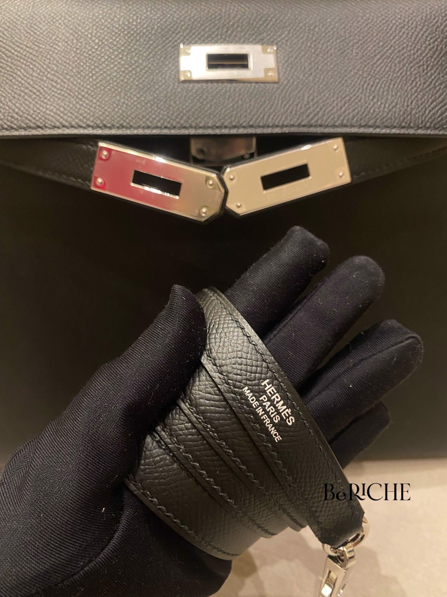 Kelly K28 Black Epsom PHW