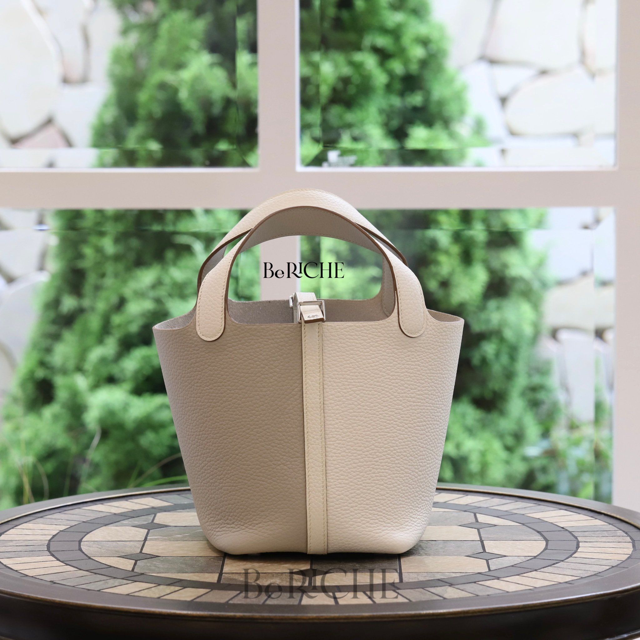 Picotin Hss P18 Cleamance Leather White/ Pearl Gray PHW