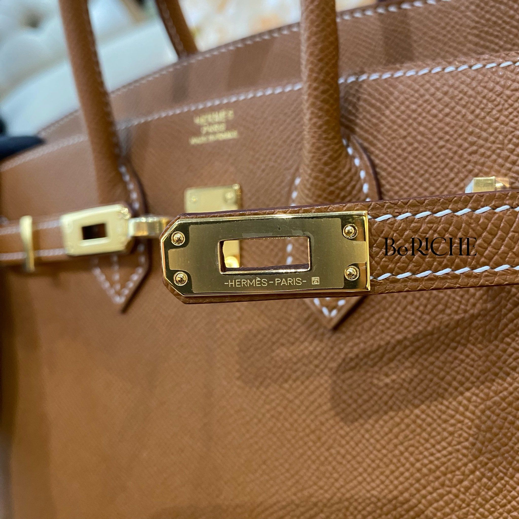 Birkin B25 Sellier Epsom Gold GHW
