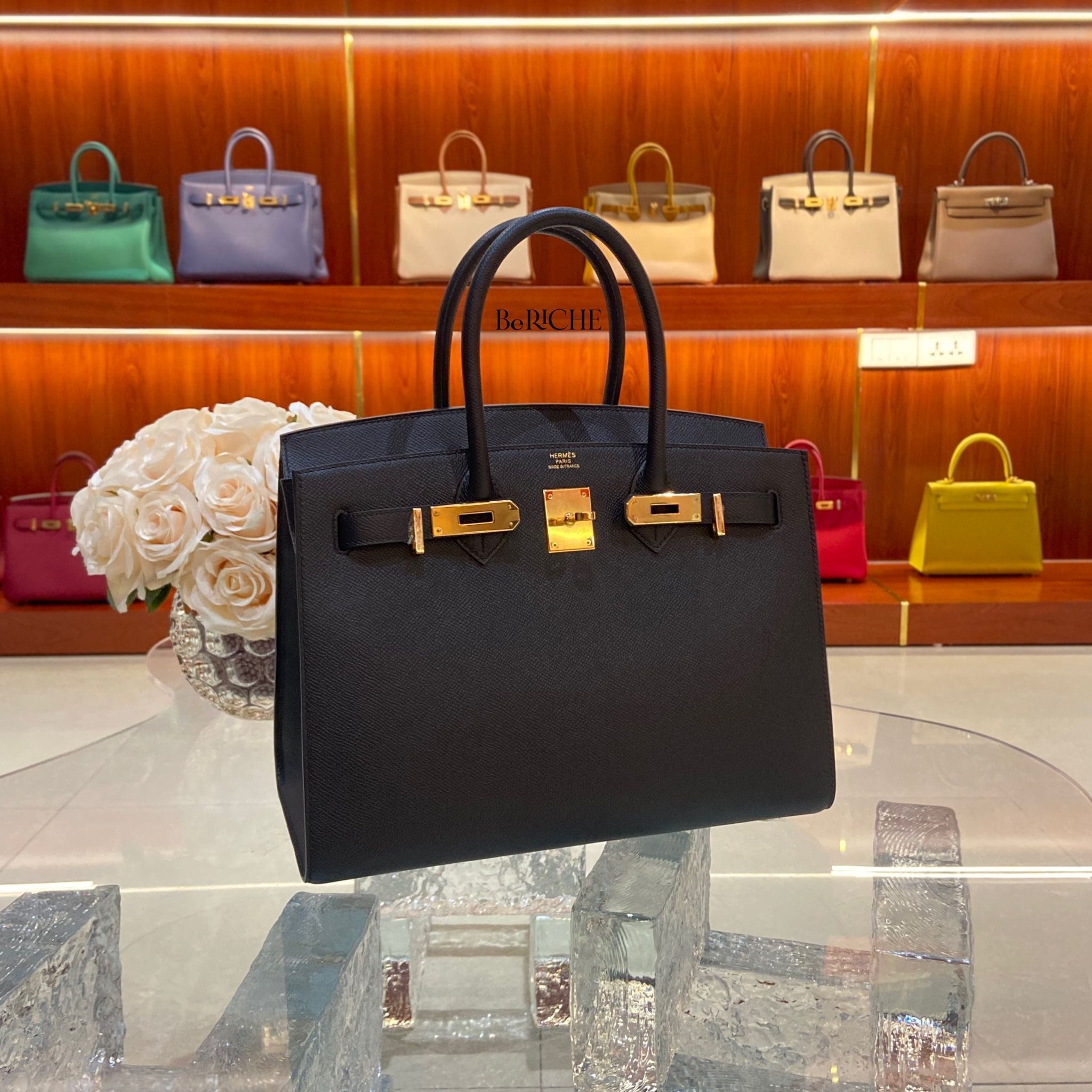 Birkin B30 Sellier Epsom Black GHW