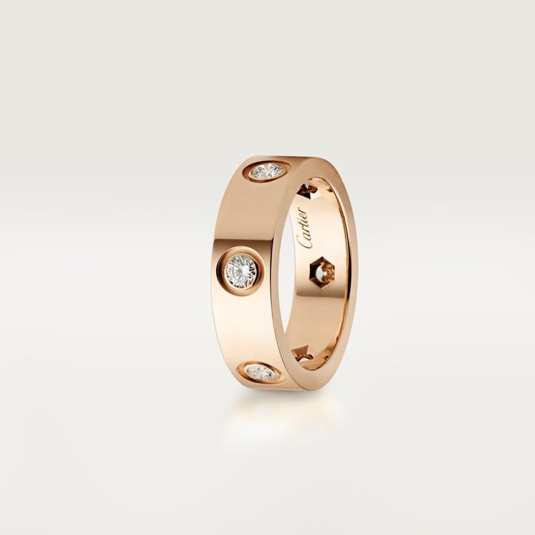 Cartier love ring, 6 diamond