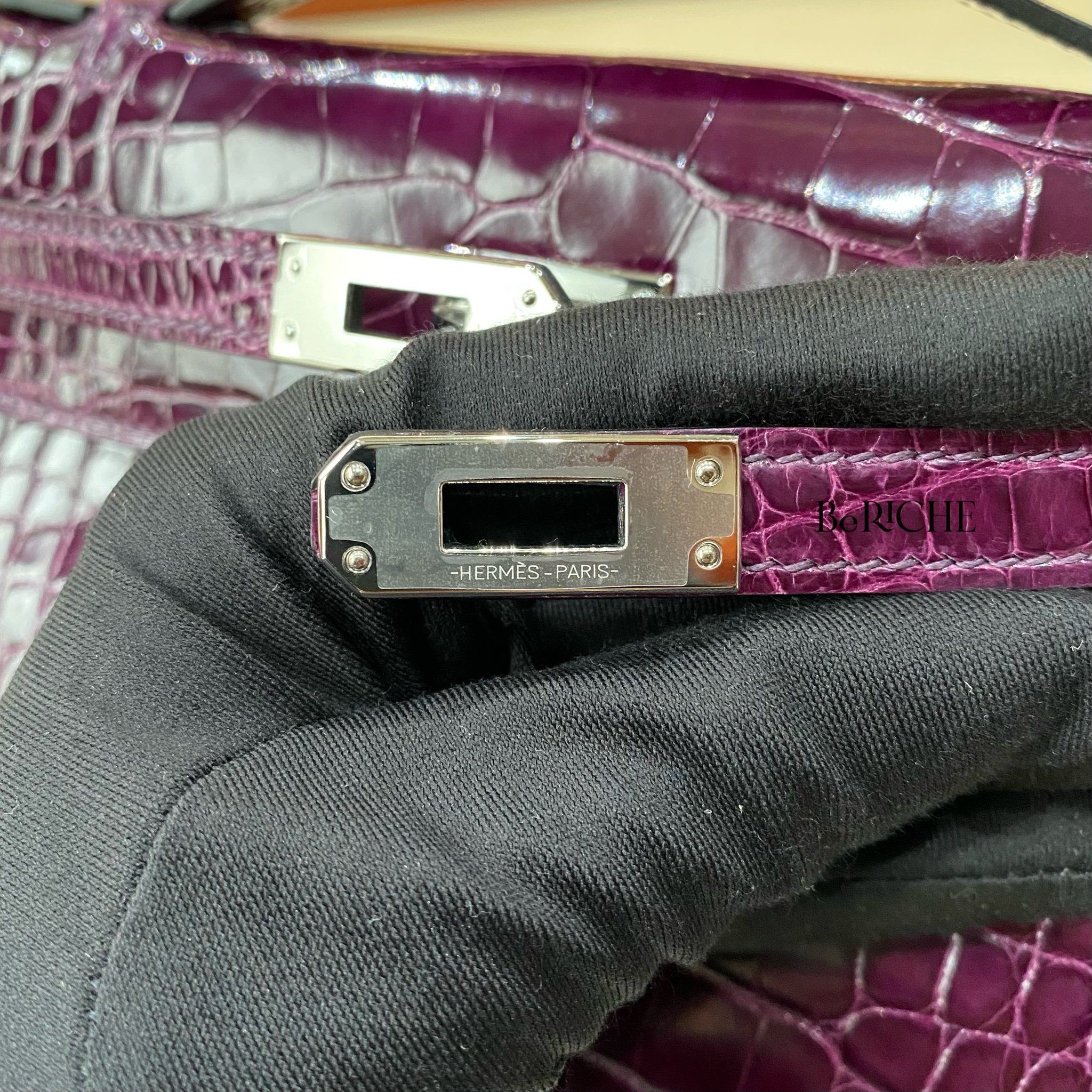 Kelly Pochette KP22 Crocodile Amethyst PHW