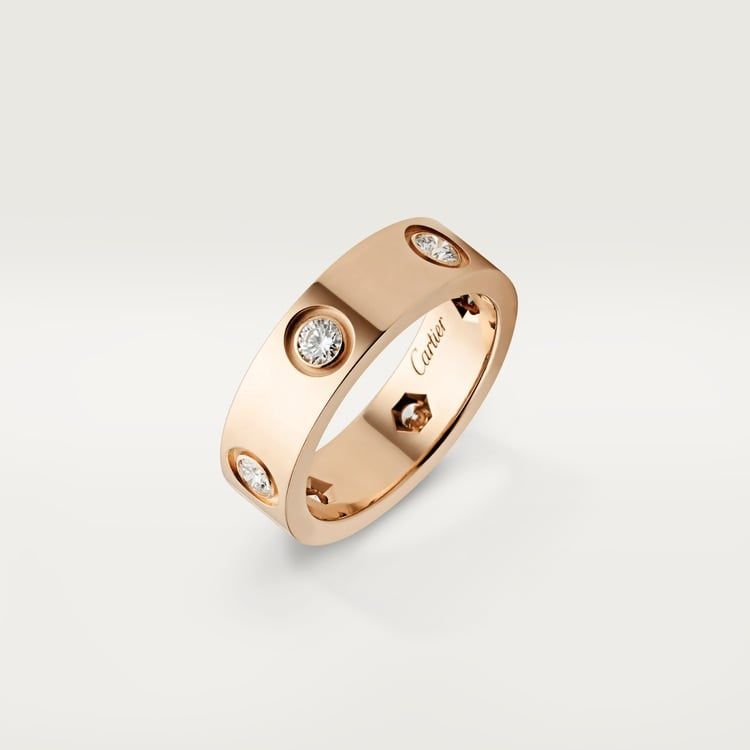 Cartier love ring, 6 diamond