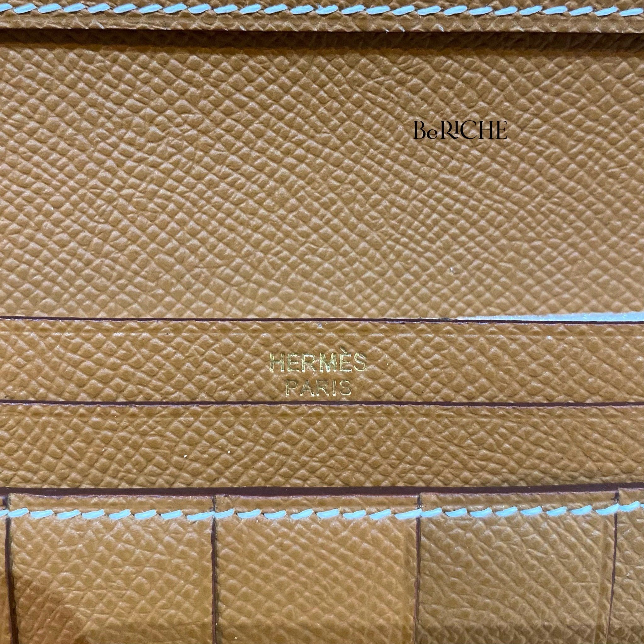 Hermes Bearn Long Wallet Gold GHW