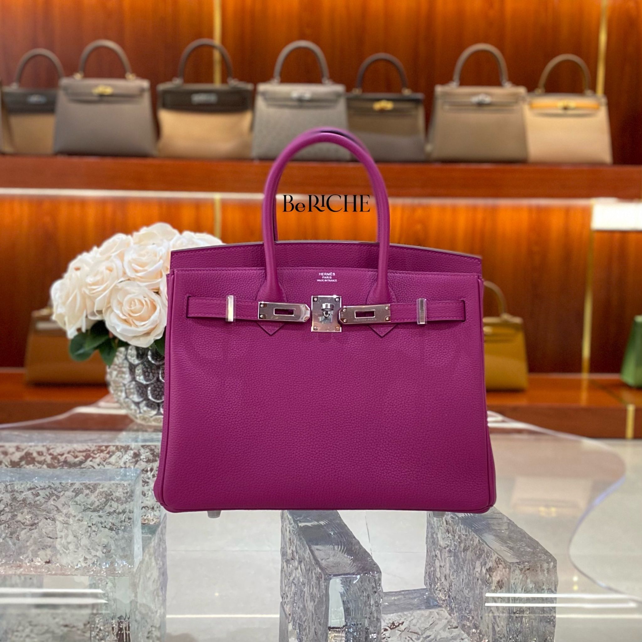 Birkin B30 Togo Rose Pourple PHW