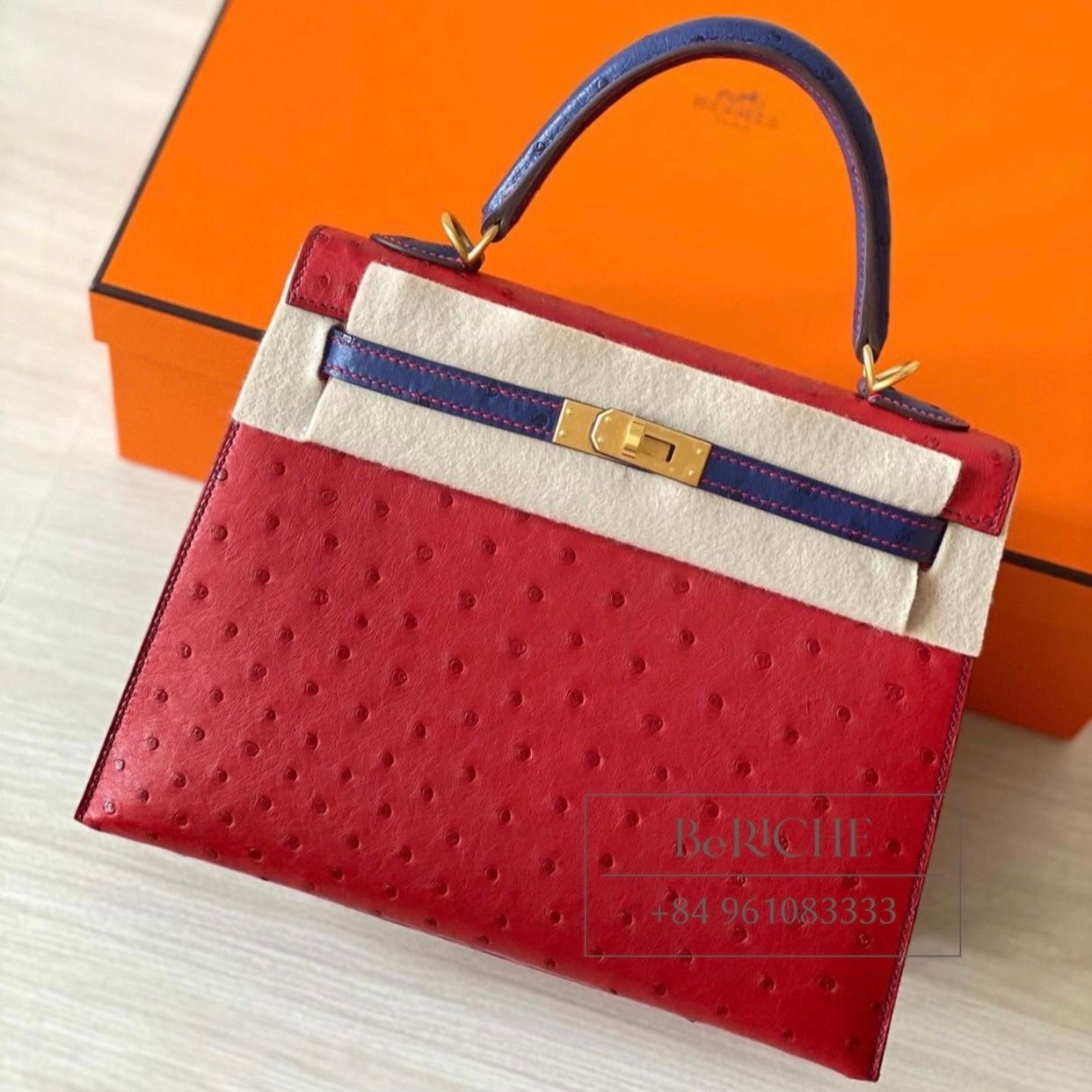 Kelly K25 Ostrich Bicolor GHW